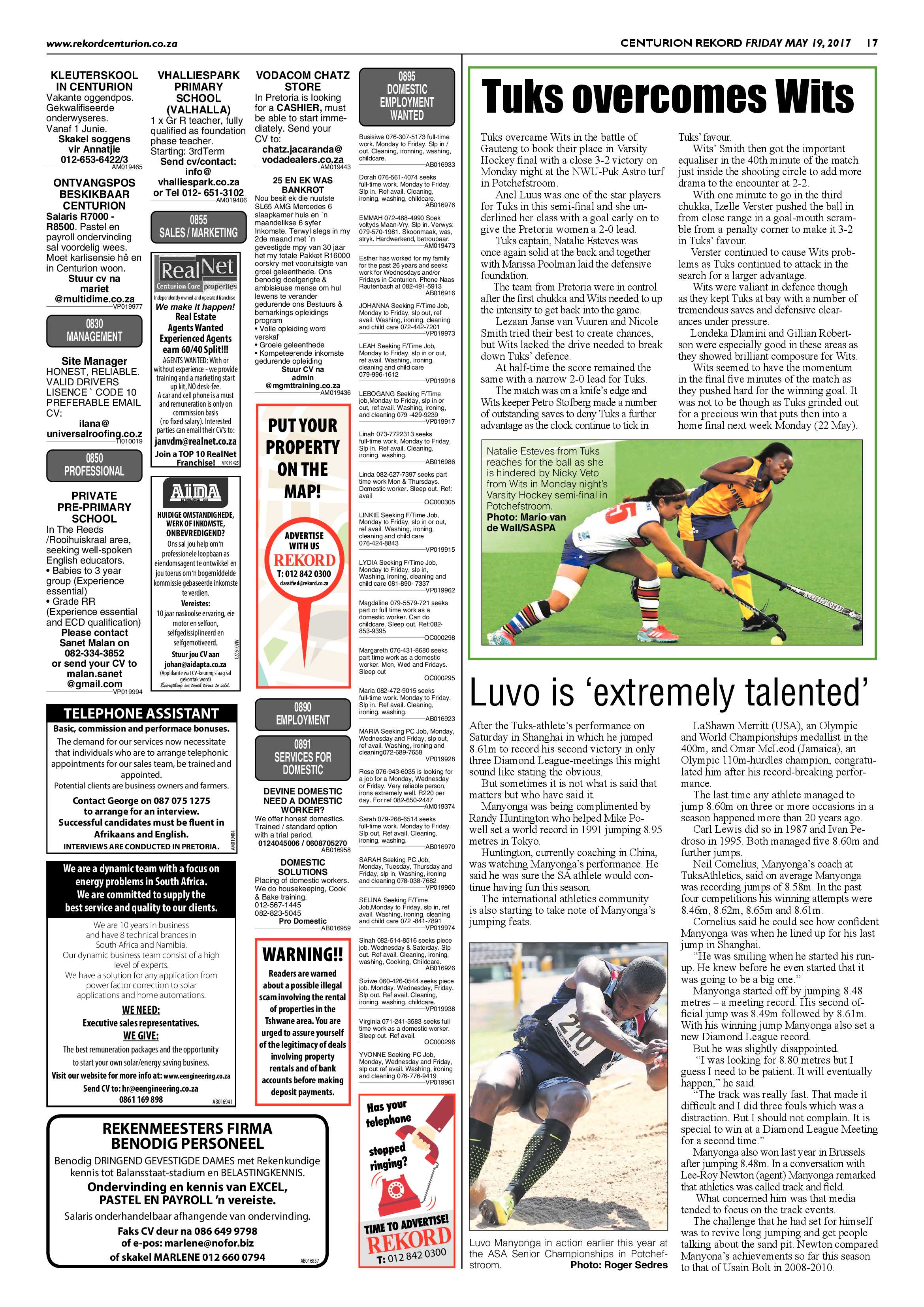 Rekord Centurion 19 May 2017 page 17