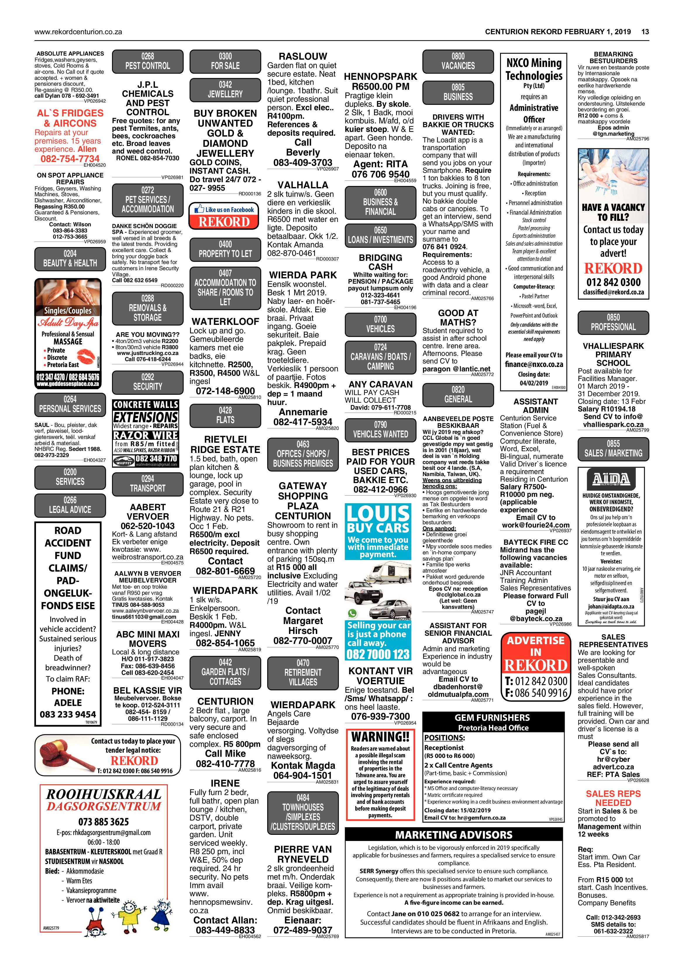 Rekord Centurion 1 February 2019 page 13