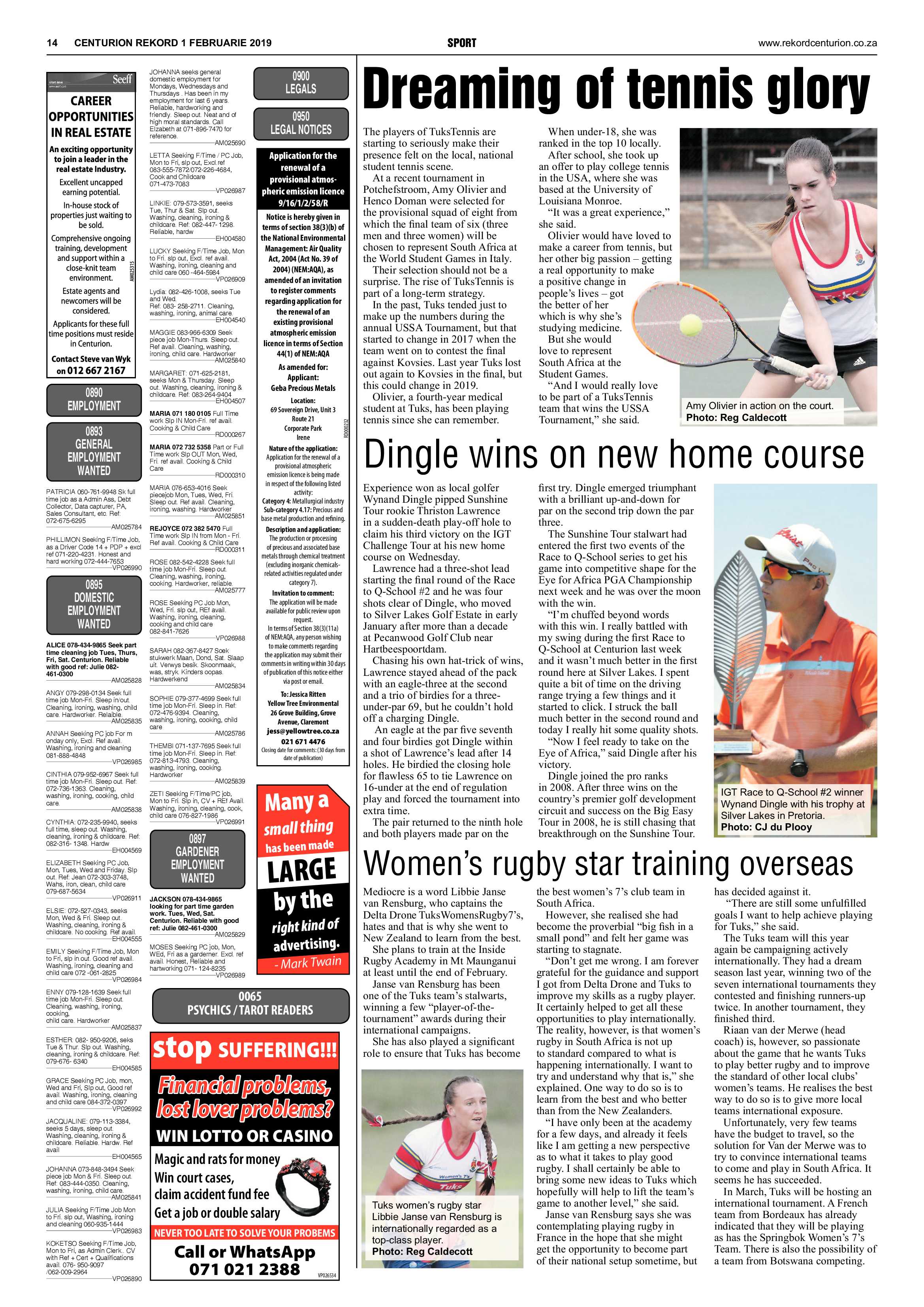 Rekord Centurion 1 February 2019 page 14