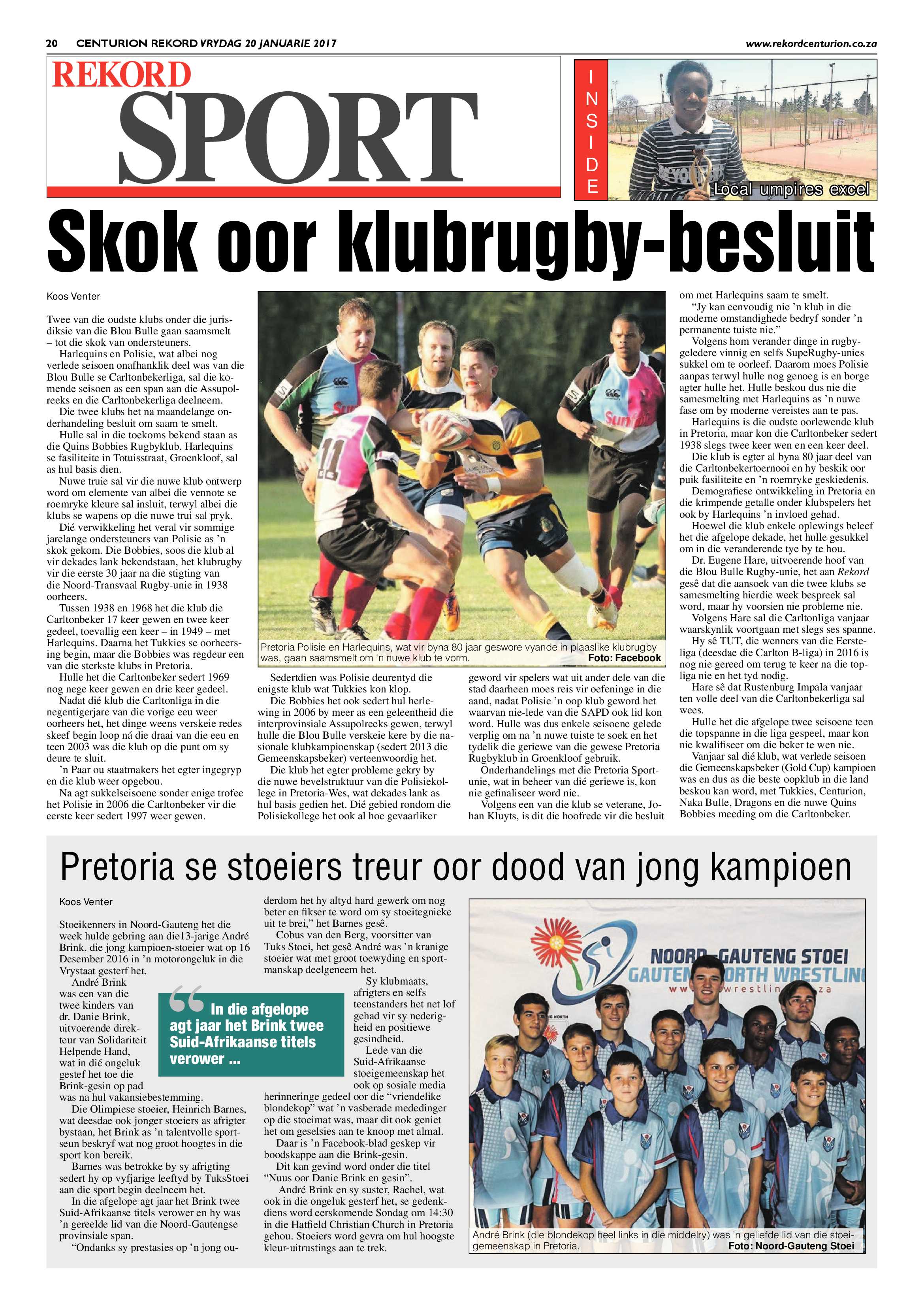 Rekord Centurion 20 January 2017 page 20