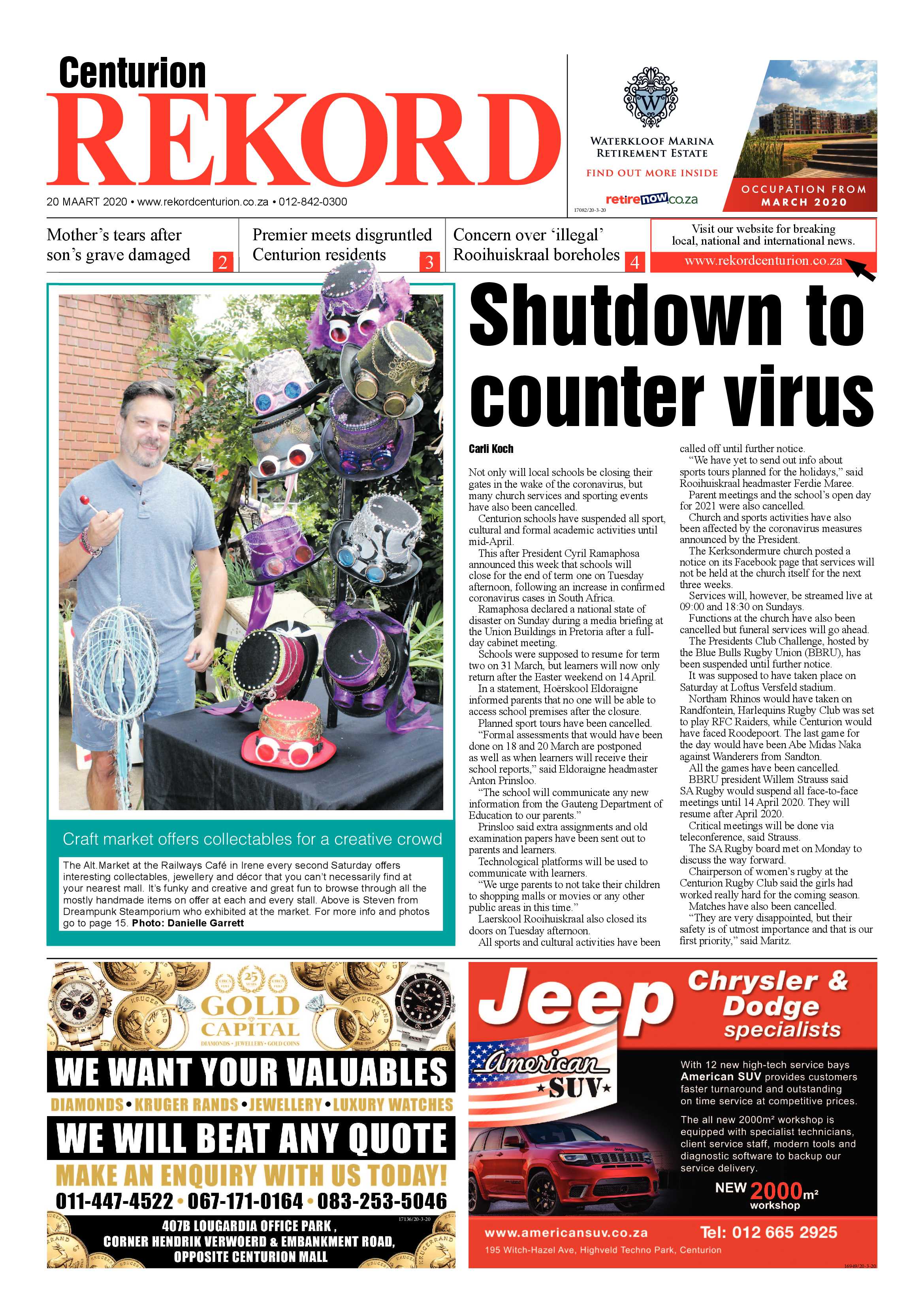 Rekord Centurion 20 March 2020 page 1