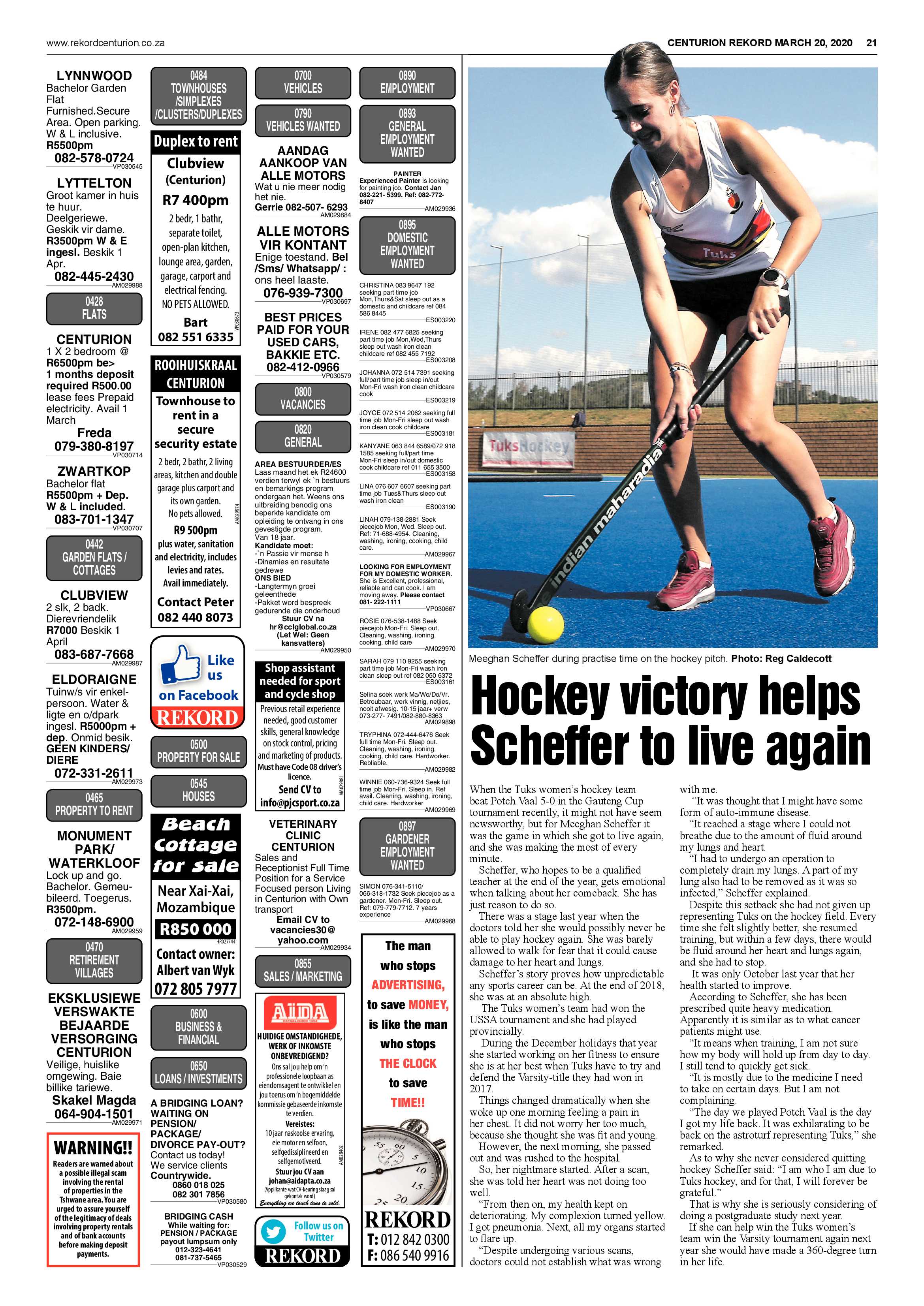 Rekord Centurion 20 March 2020 page 21