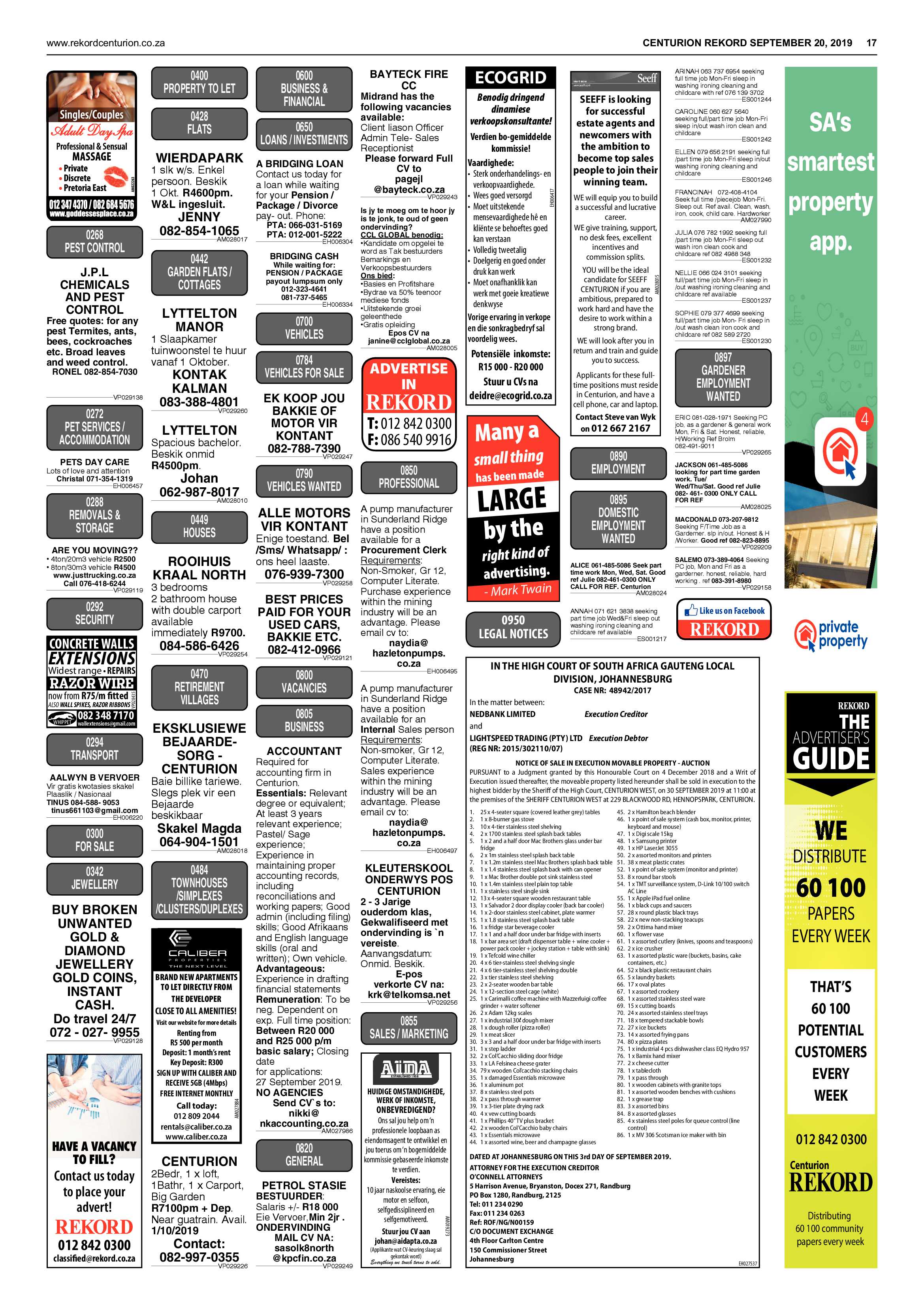 Rekord Centurion 20 September 2019 page 17