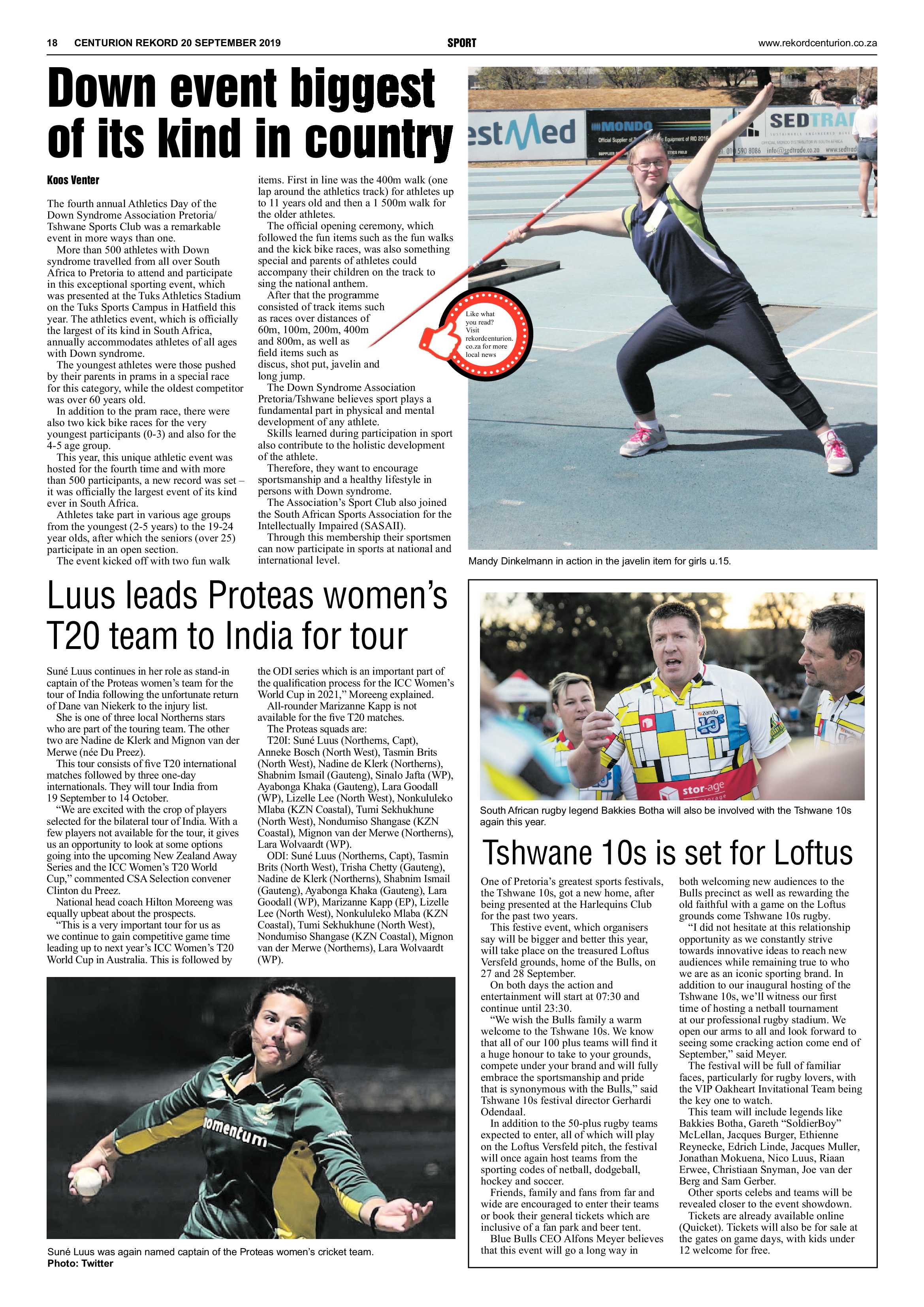 Rekord Centurion 20 September 2019 page 18