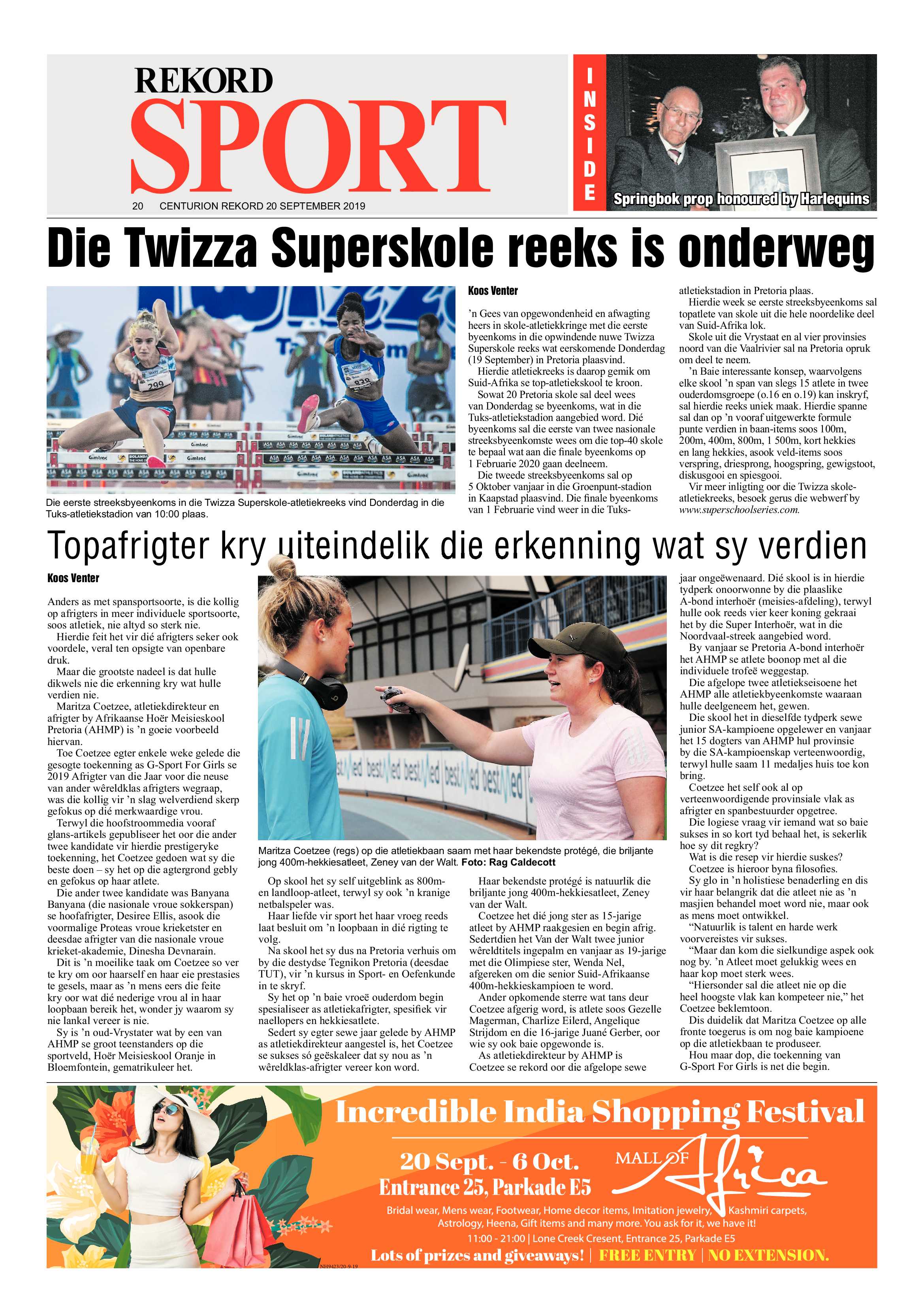 Rekord Centurion 20 September 2019 page 20