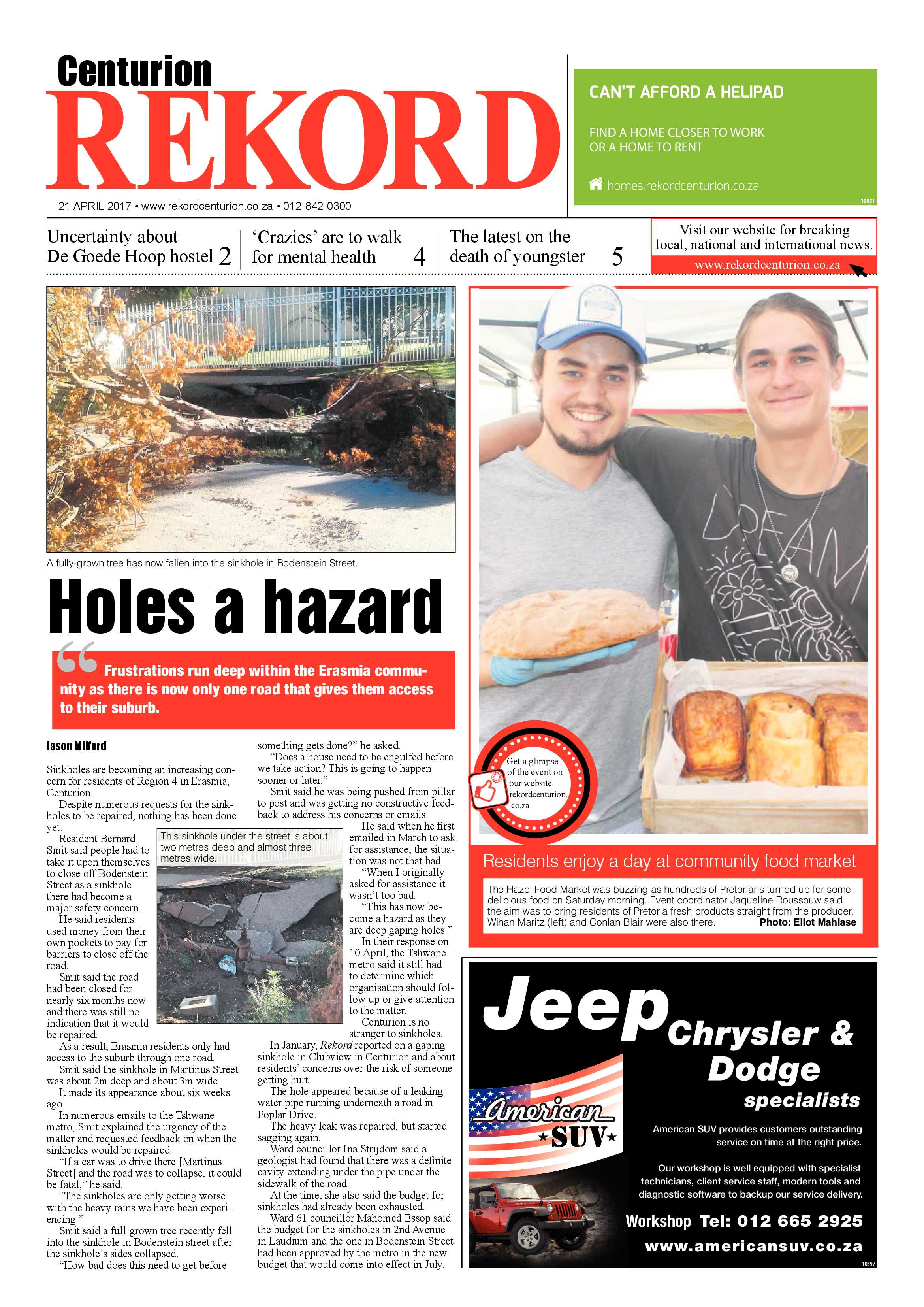 Rekord Centurion 21 April 2017 page 1