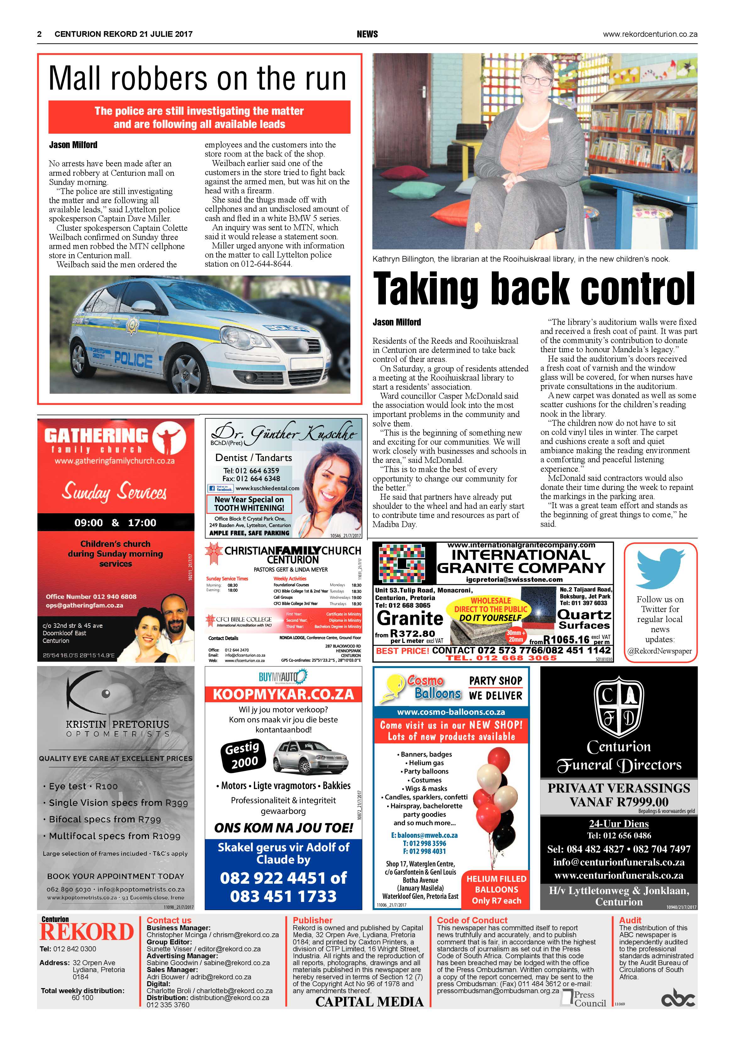 Rekord Centurion 21 July 2017 page 2