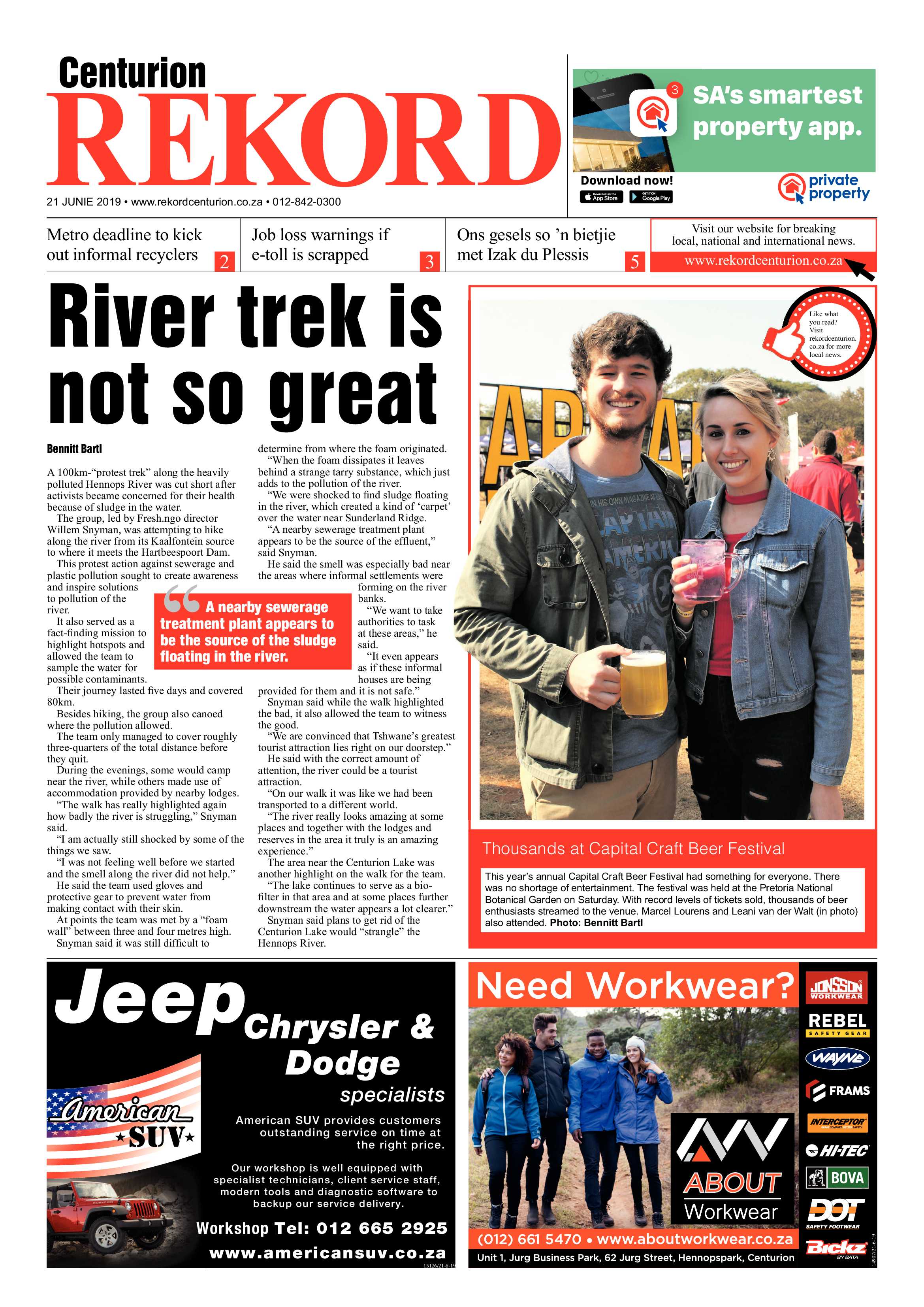 Rekord Centurion 21 June 2019 page 1