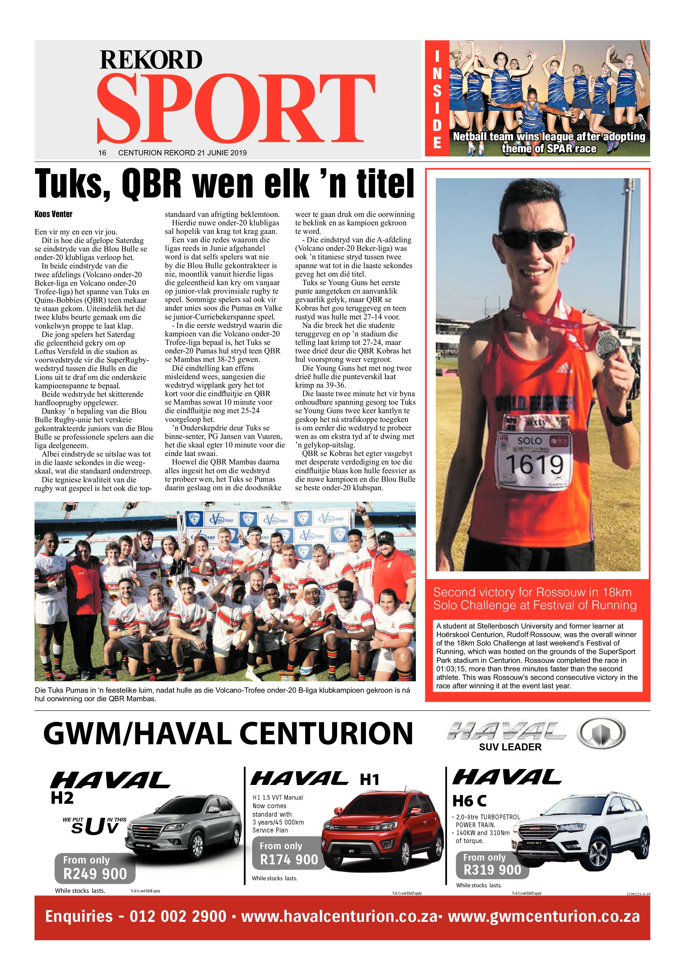 Rekord Centurion 21 June 2019 page 16