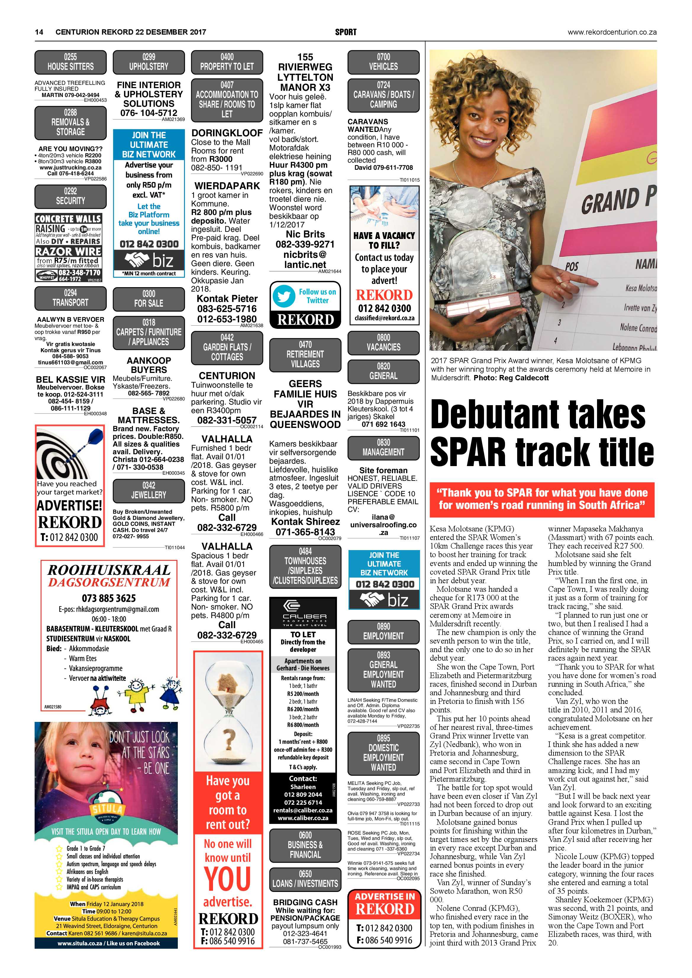 Rekord Centurion 22 December 2017 page 14