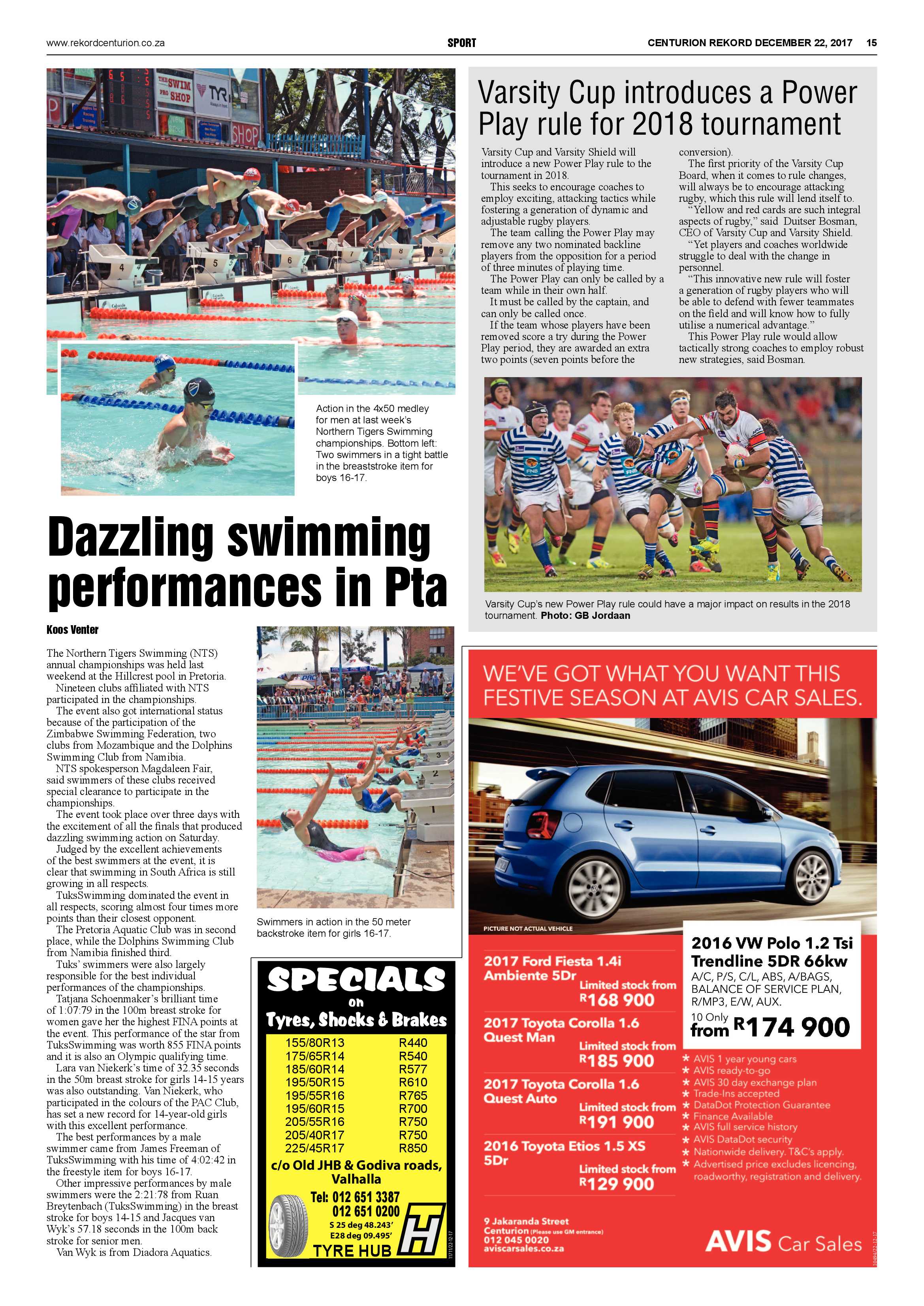 Rekord Centurion 22 December 2017 page 15