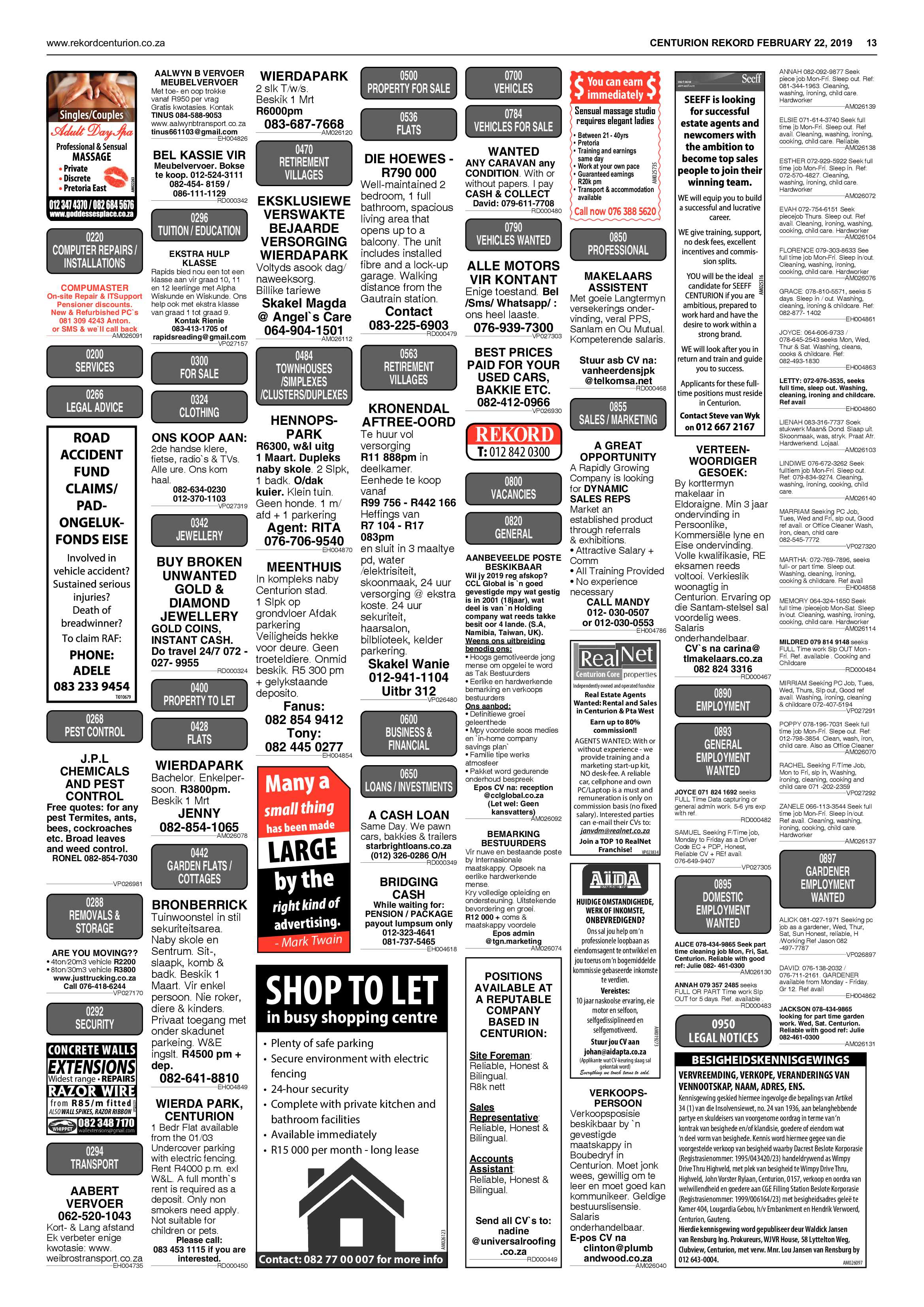 Rekord Centurion 22 February 2019 page 13