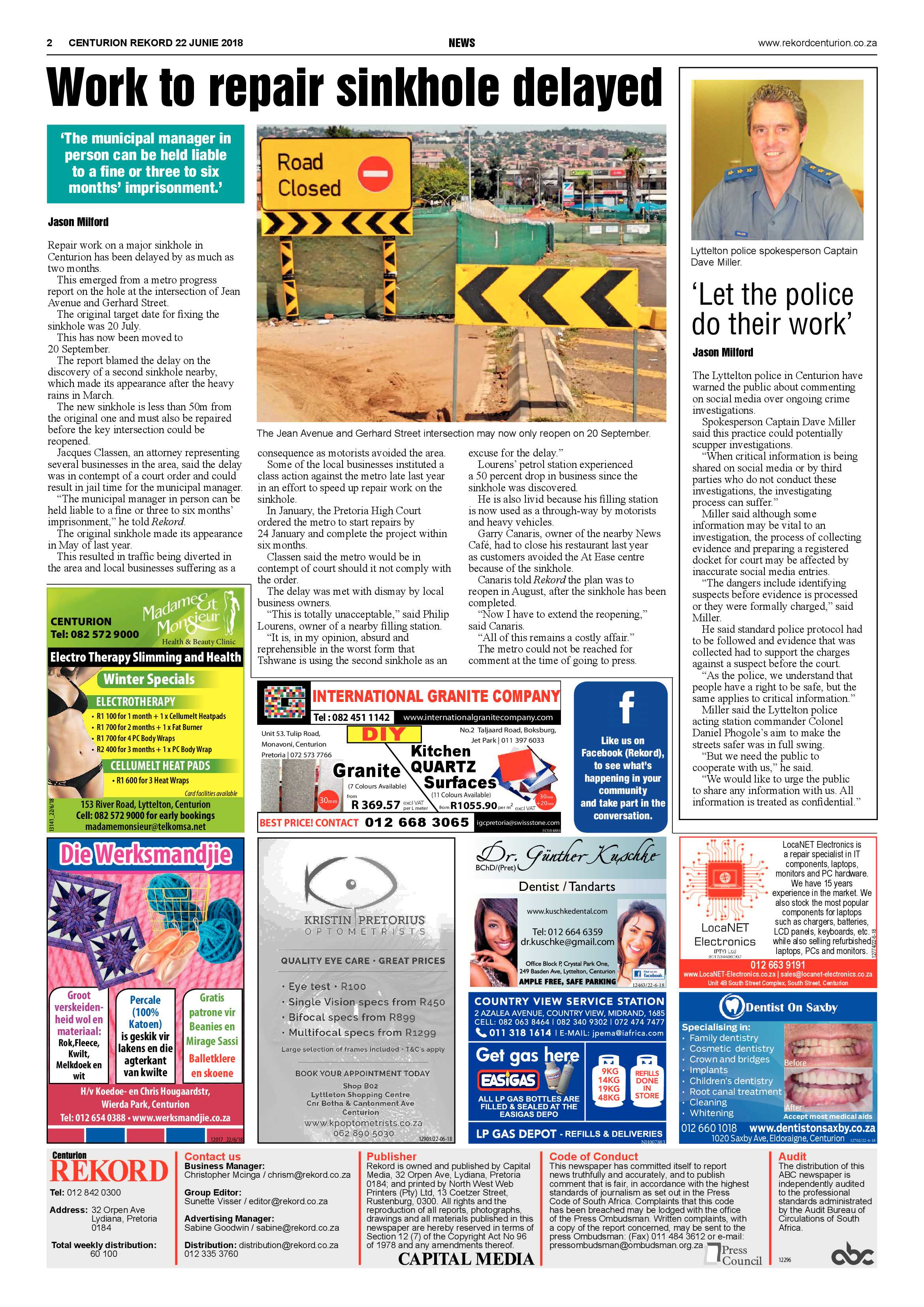 Rekord Centurion 22 June 2018 page 2