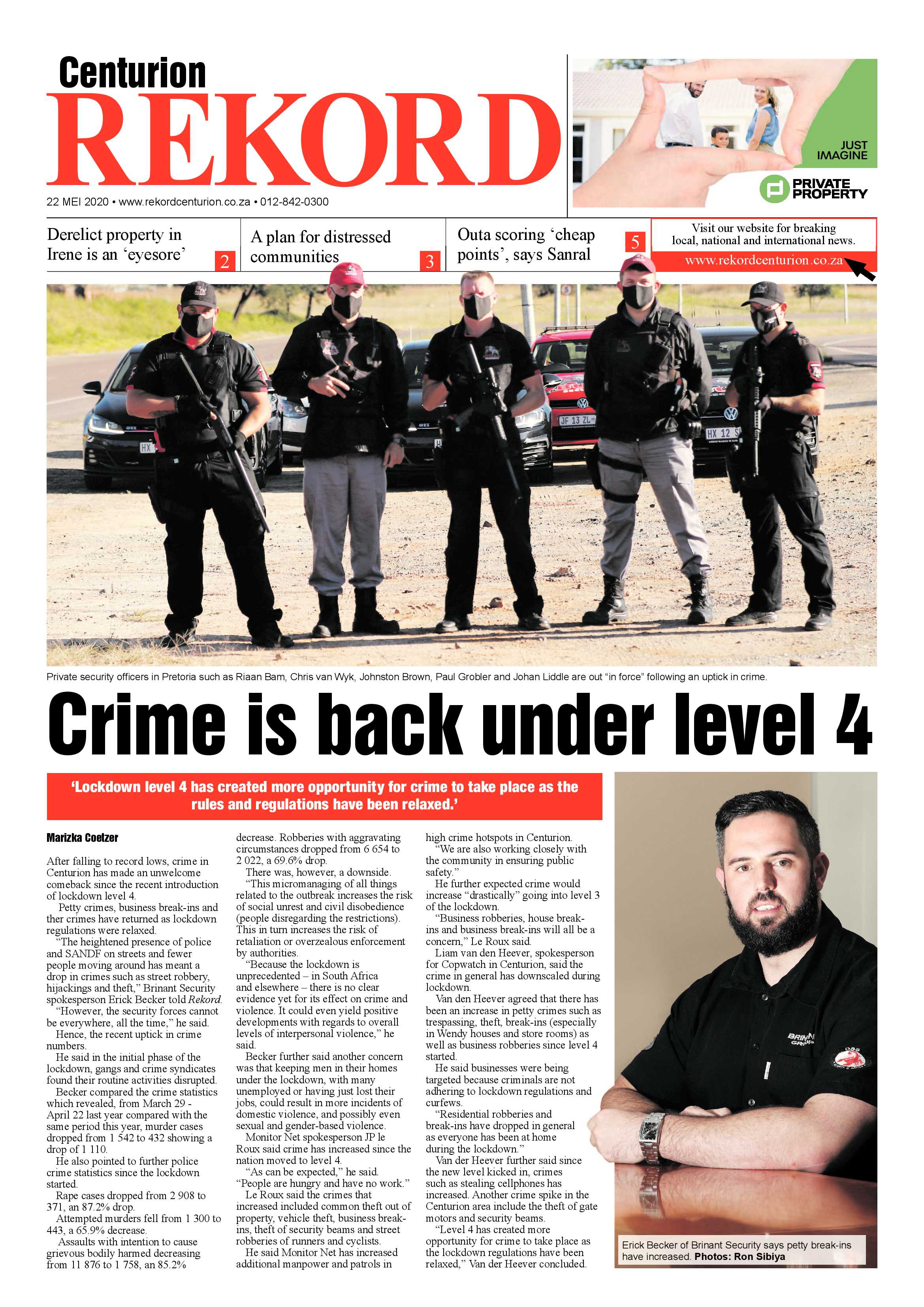 Rekord Centurion 22 May 2020 page 1