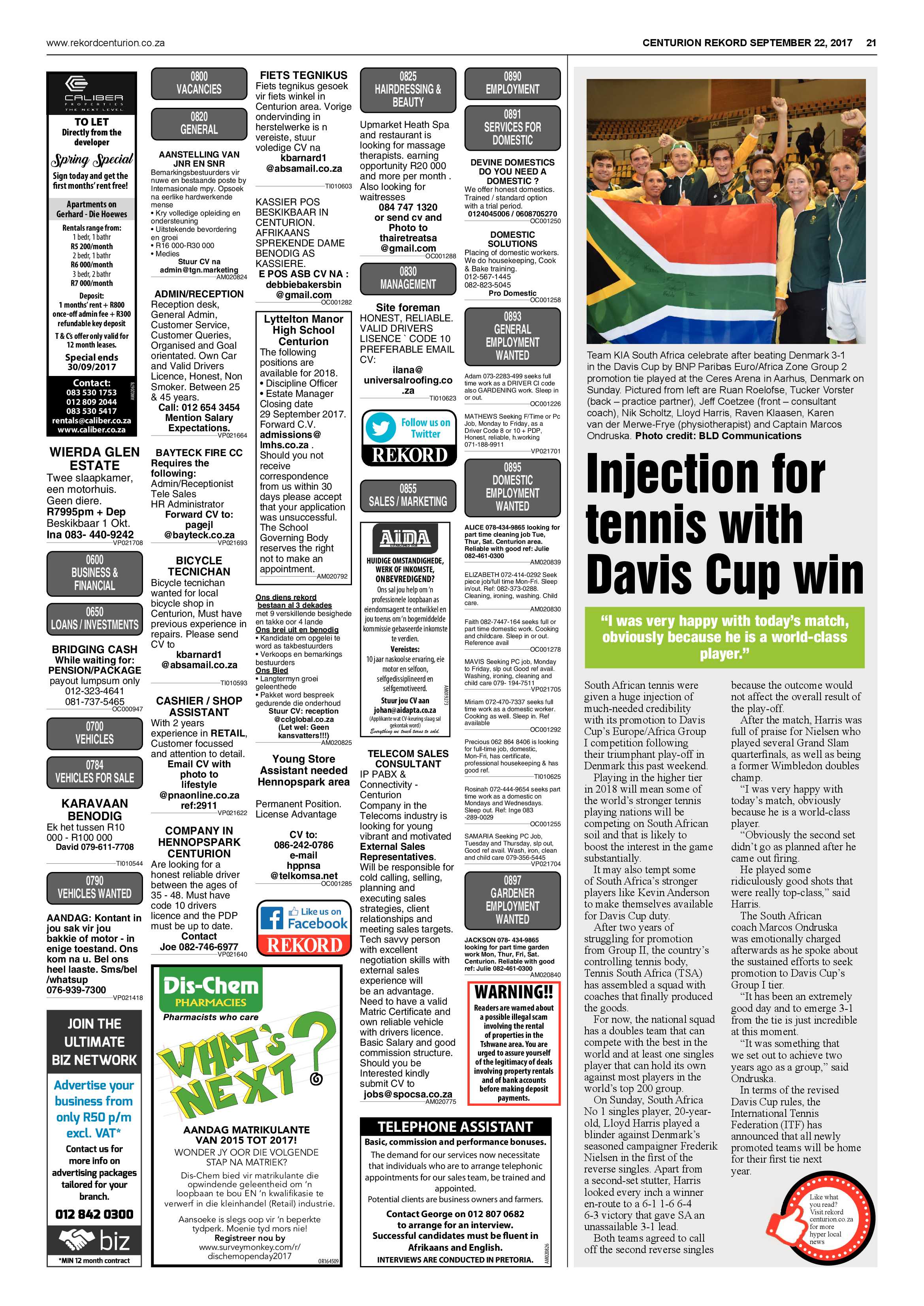 Rekord Centurion 22 September 2017 page 21