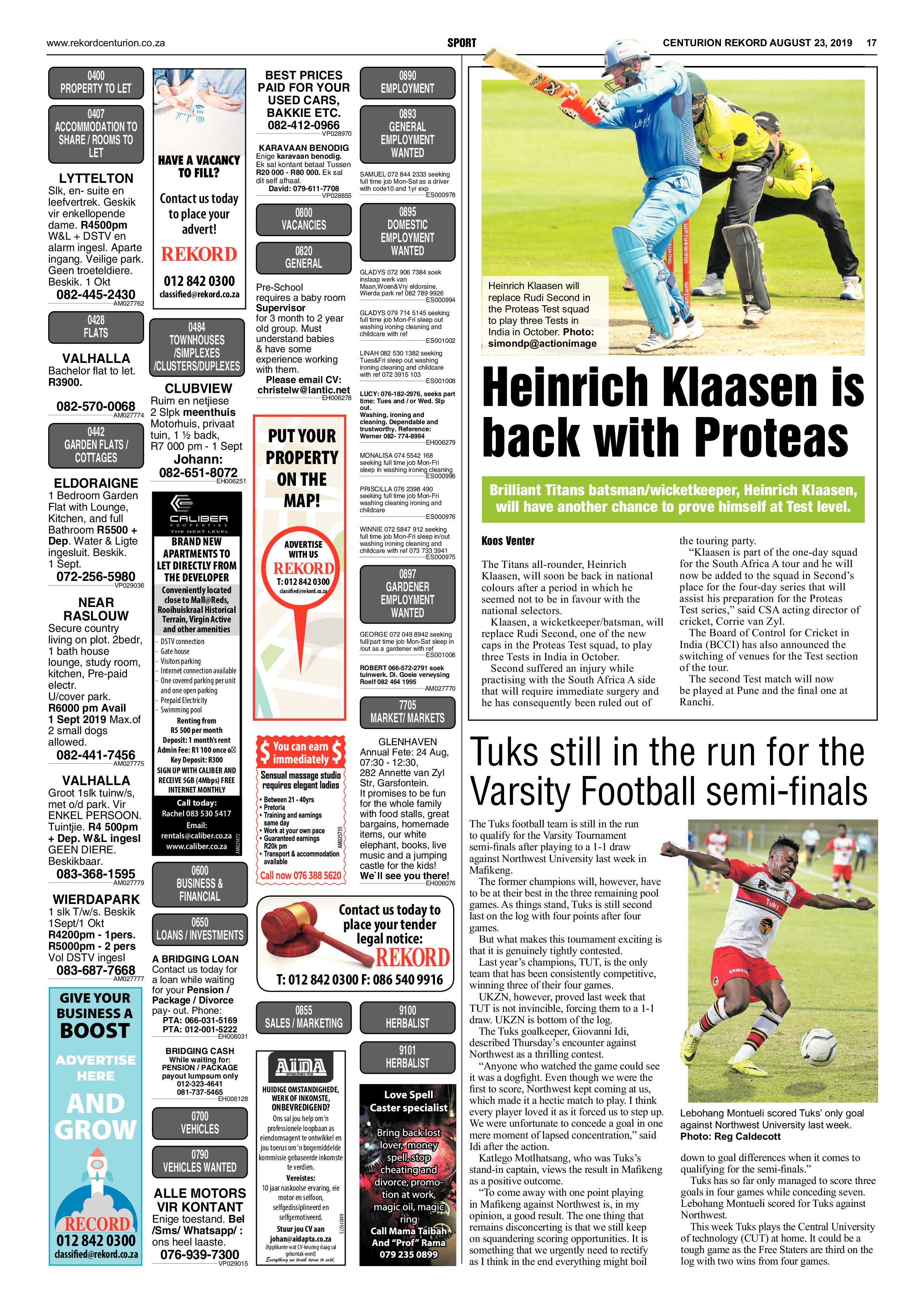 Rekord Centurion 23 August 2019 page 17