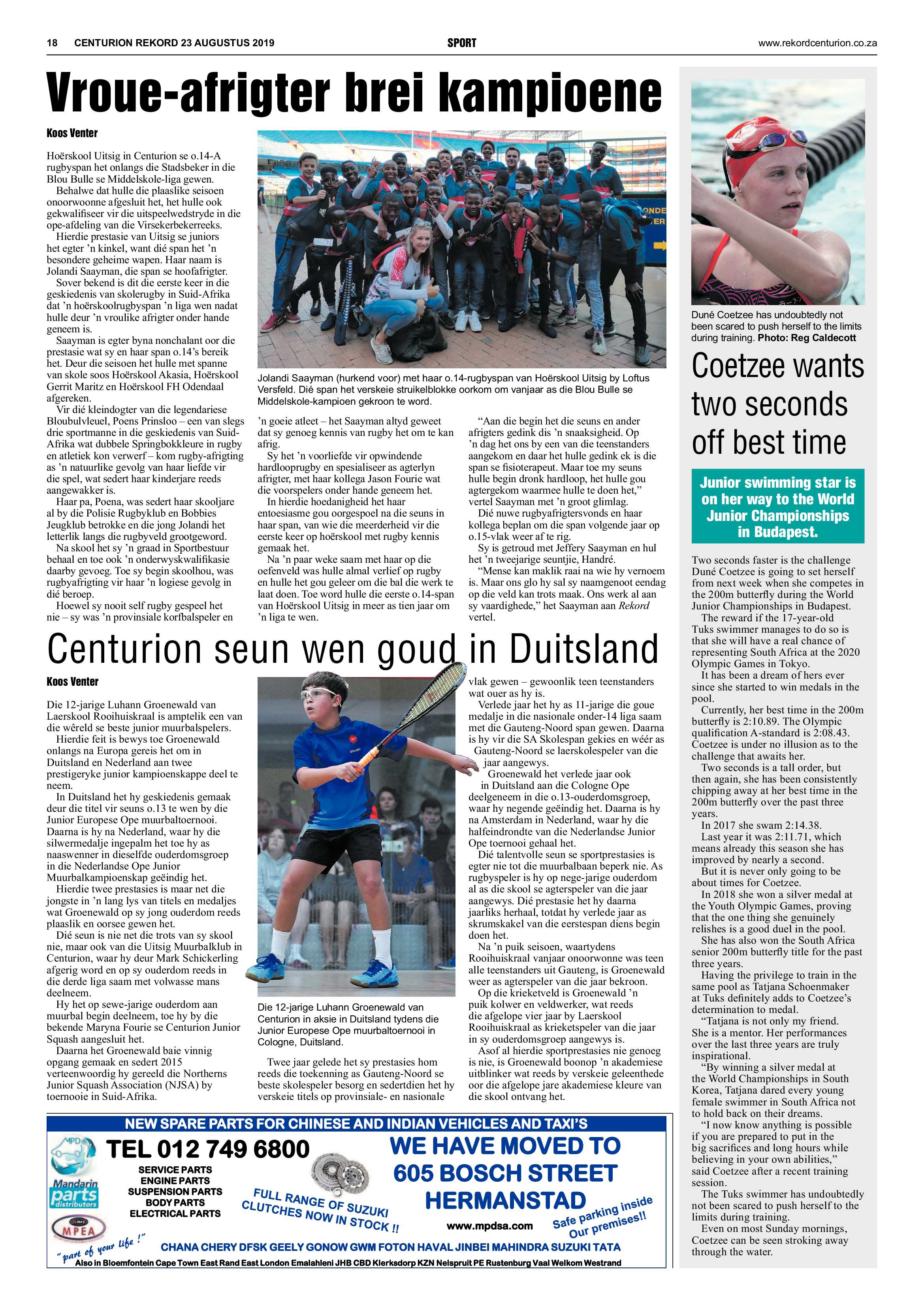 Rekord Centurion 23 August 2019 page 18