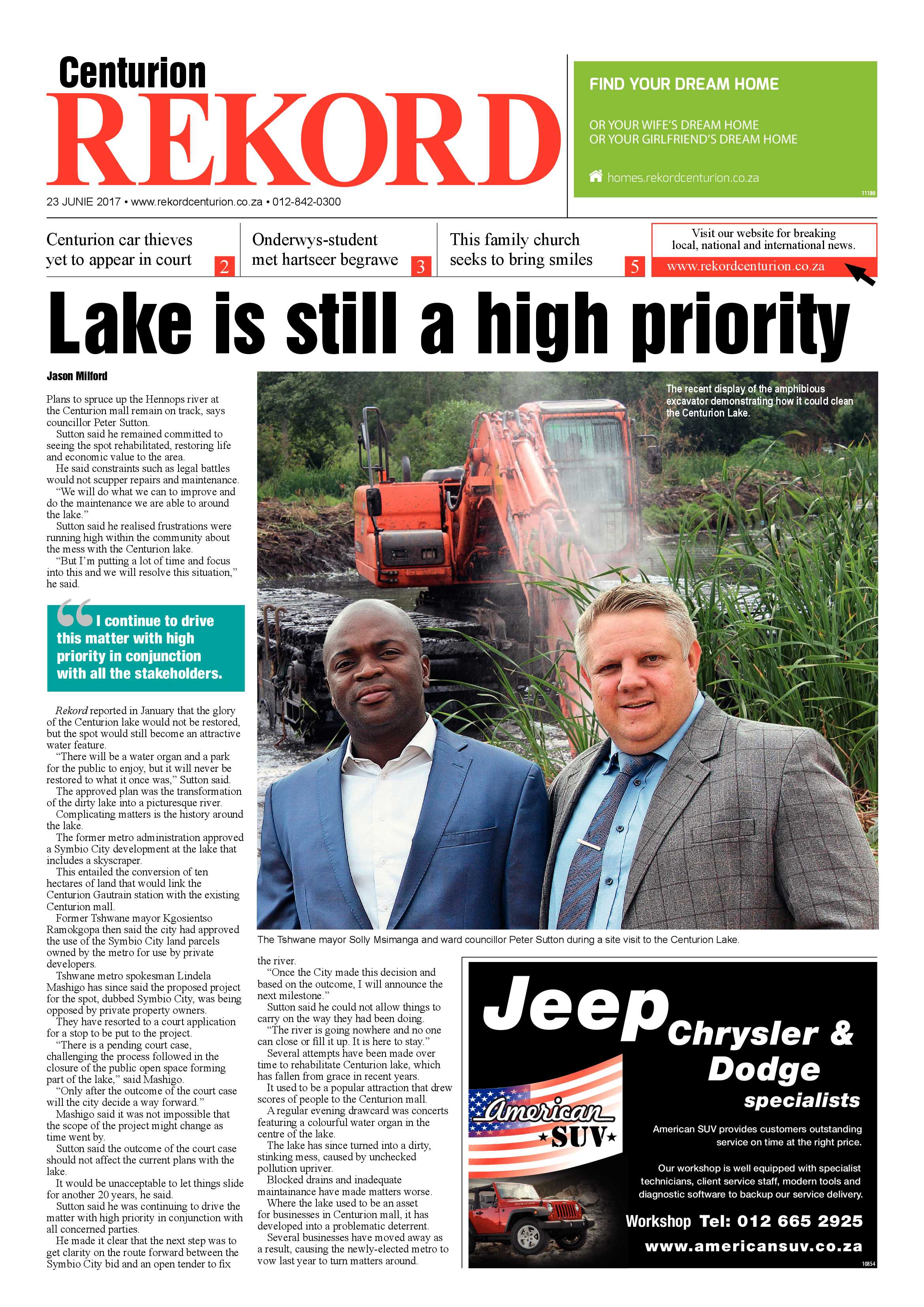 Rekord Centurion 23 June 2017 page 1