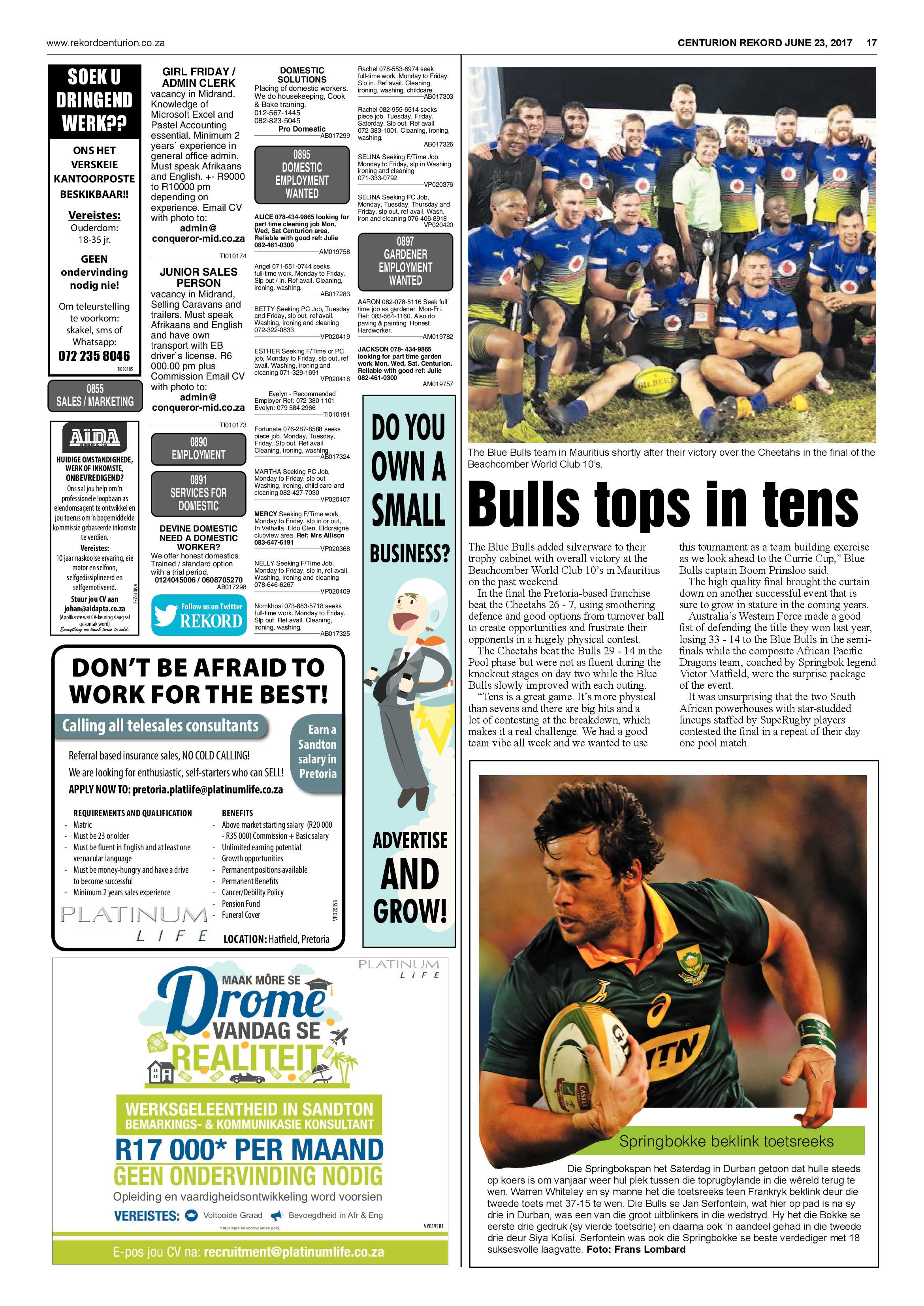 Rekord Centurion 23 June 2017 page 17