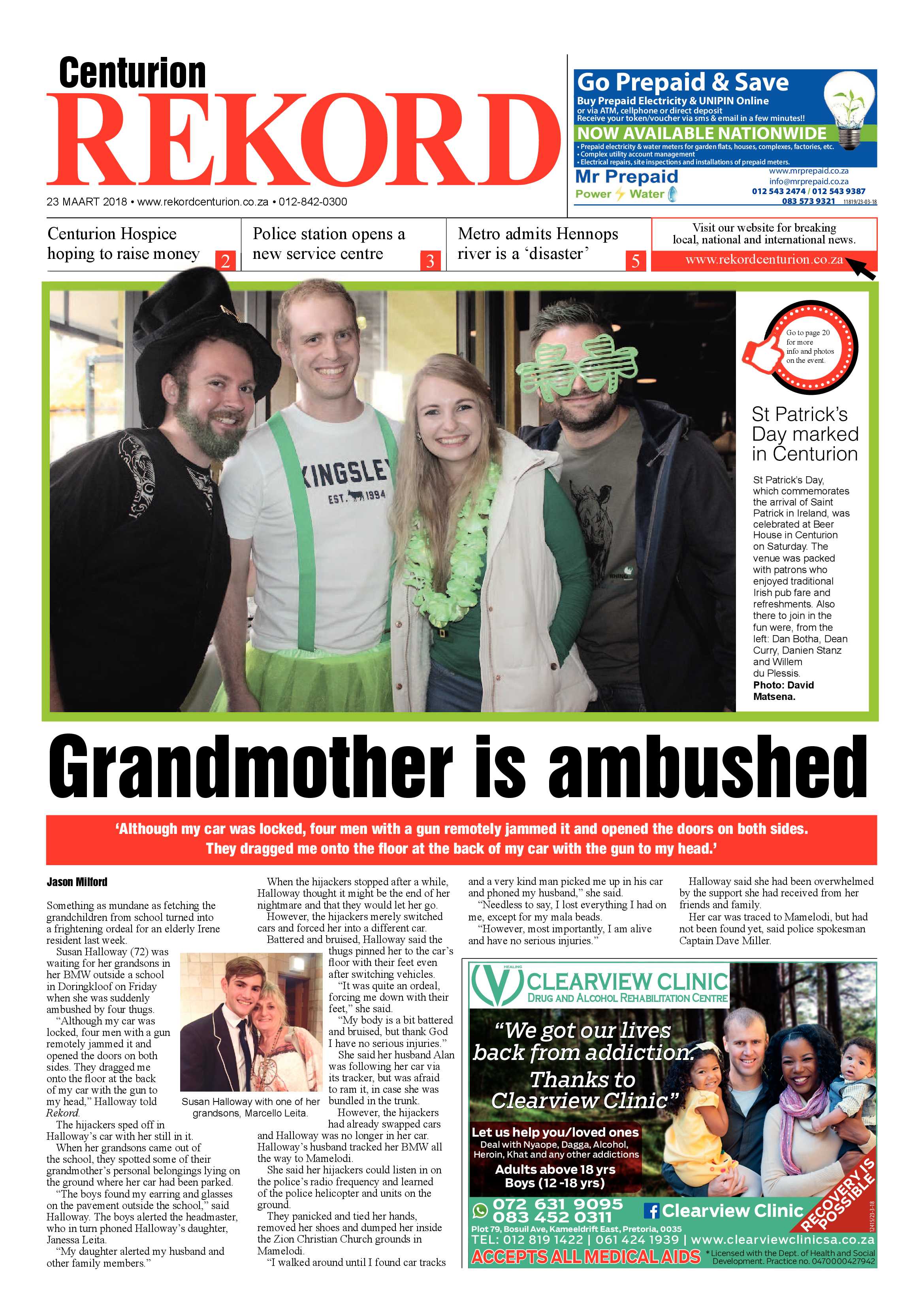 Rekord Centurion 23 March 2018 page 1