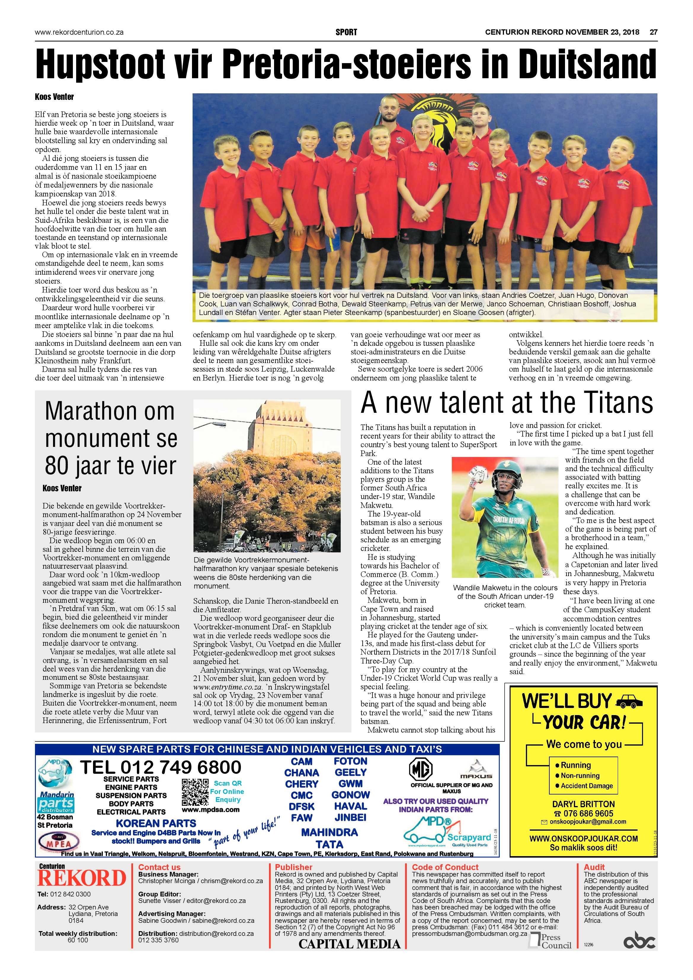 Rekord Centurion 23 November 2018 page 27