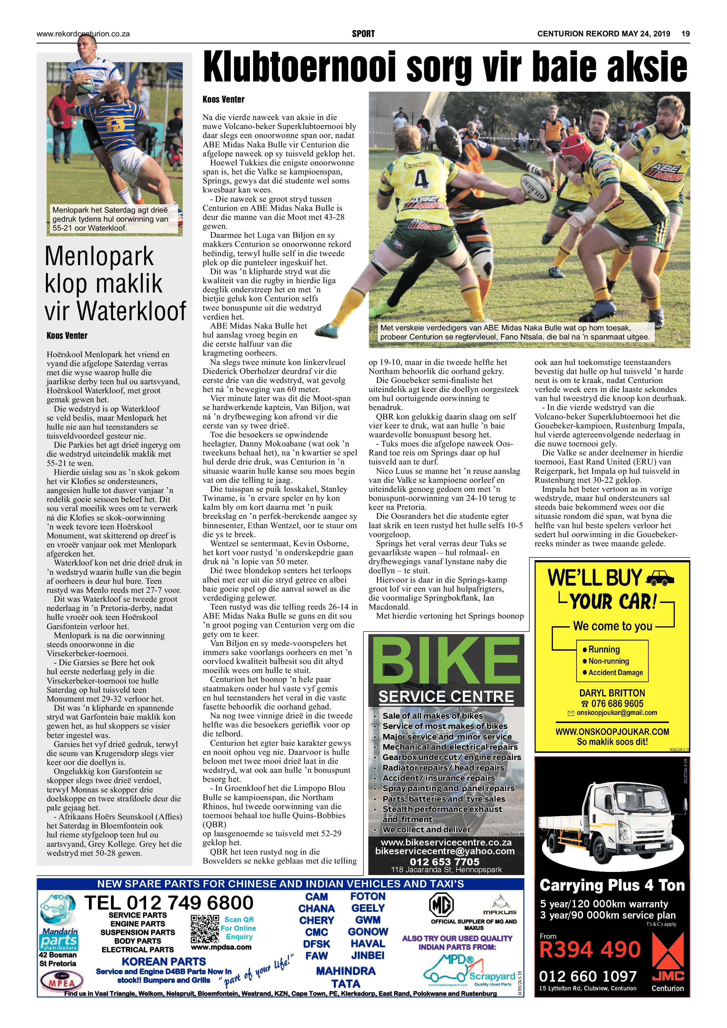 Rekord Centurion 24 May 2019 page 19