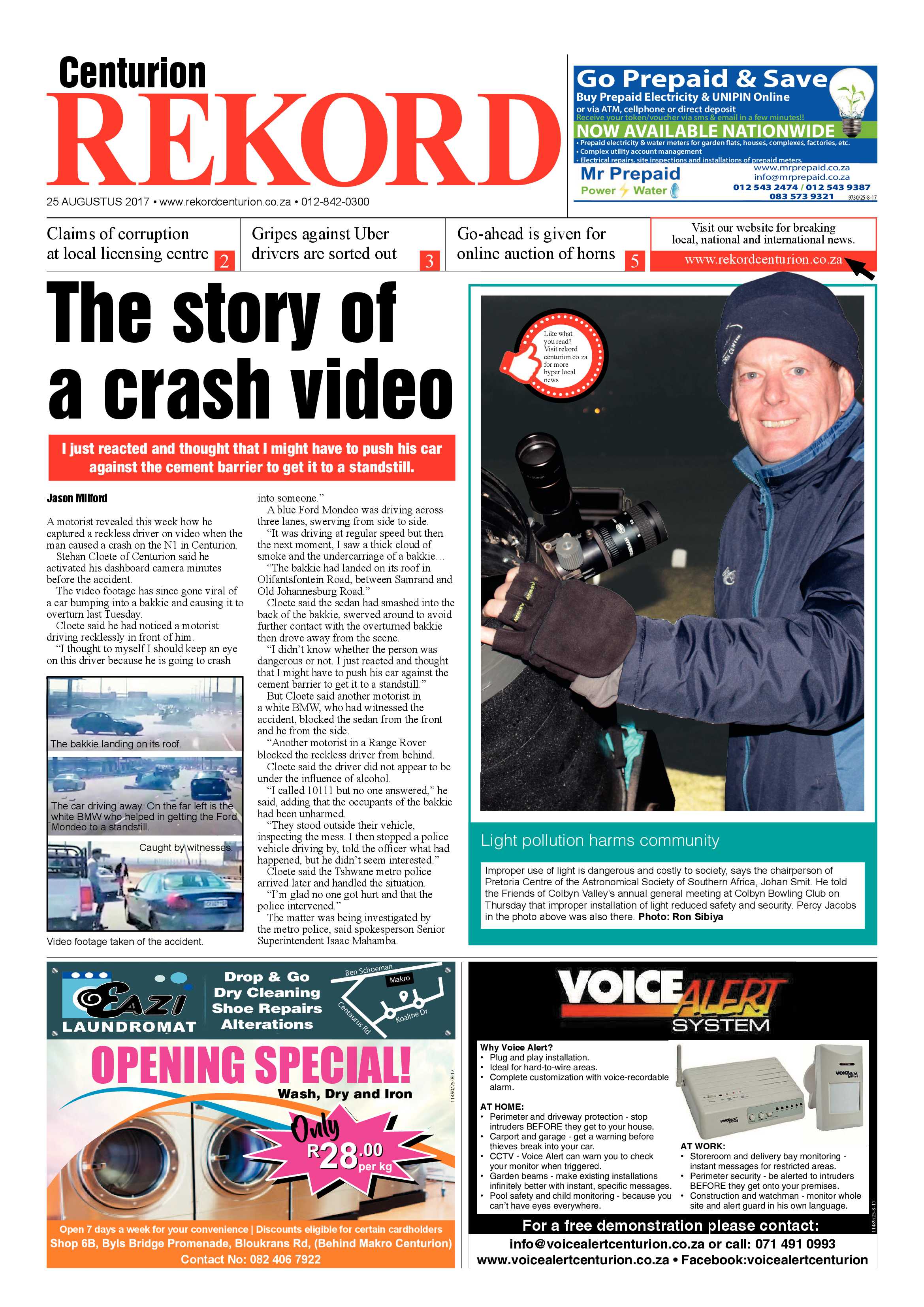 Rekord Centurion 25 August 2017 page 1