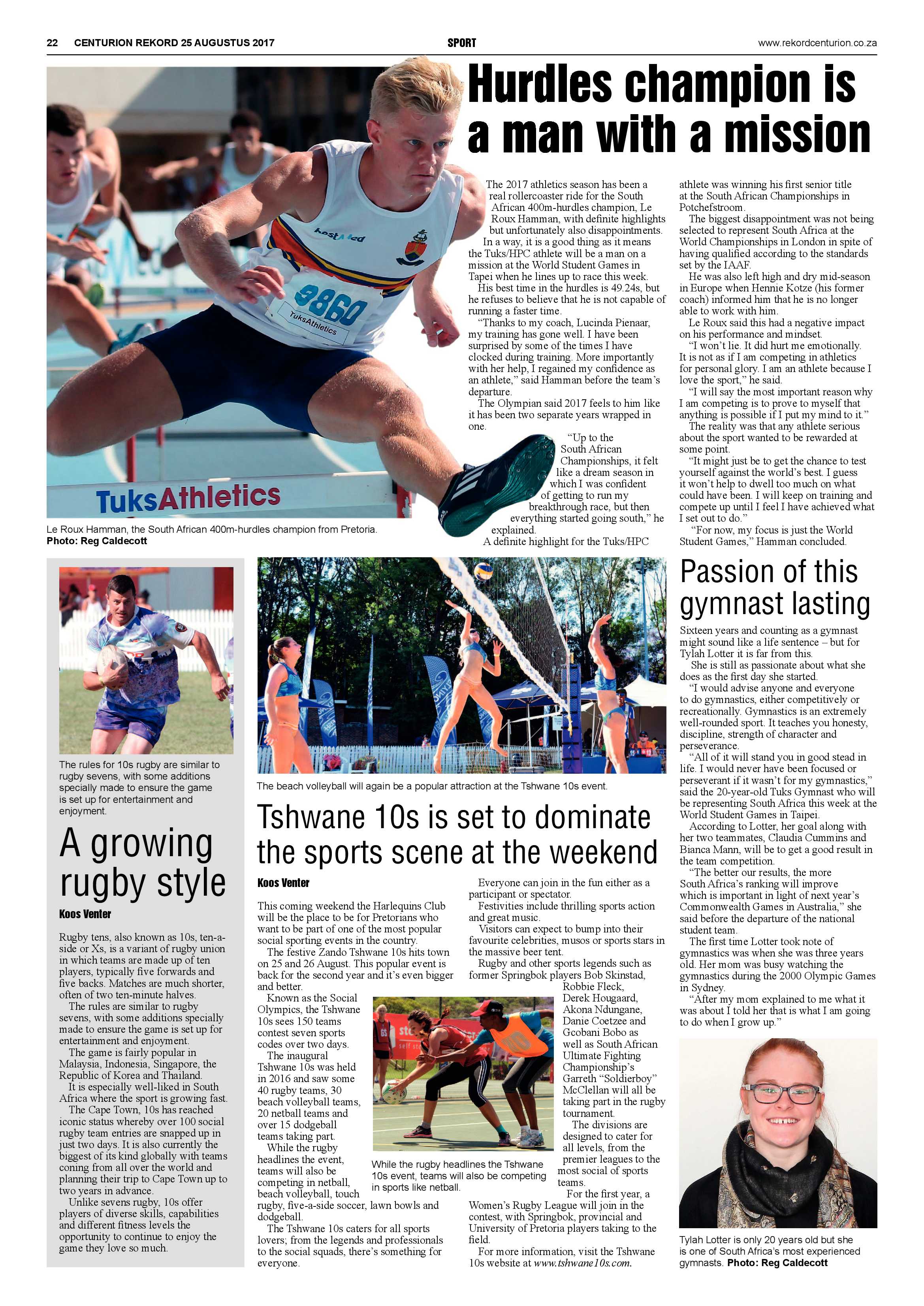 Rekord Centurion 25 August 2017 page 22