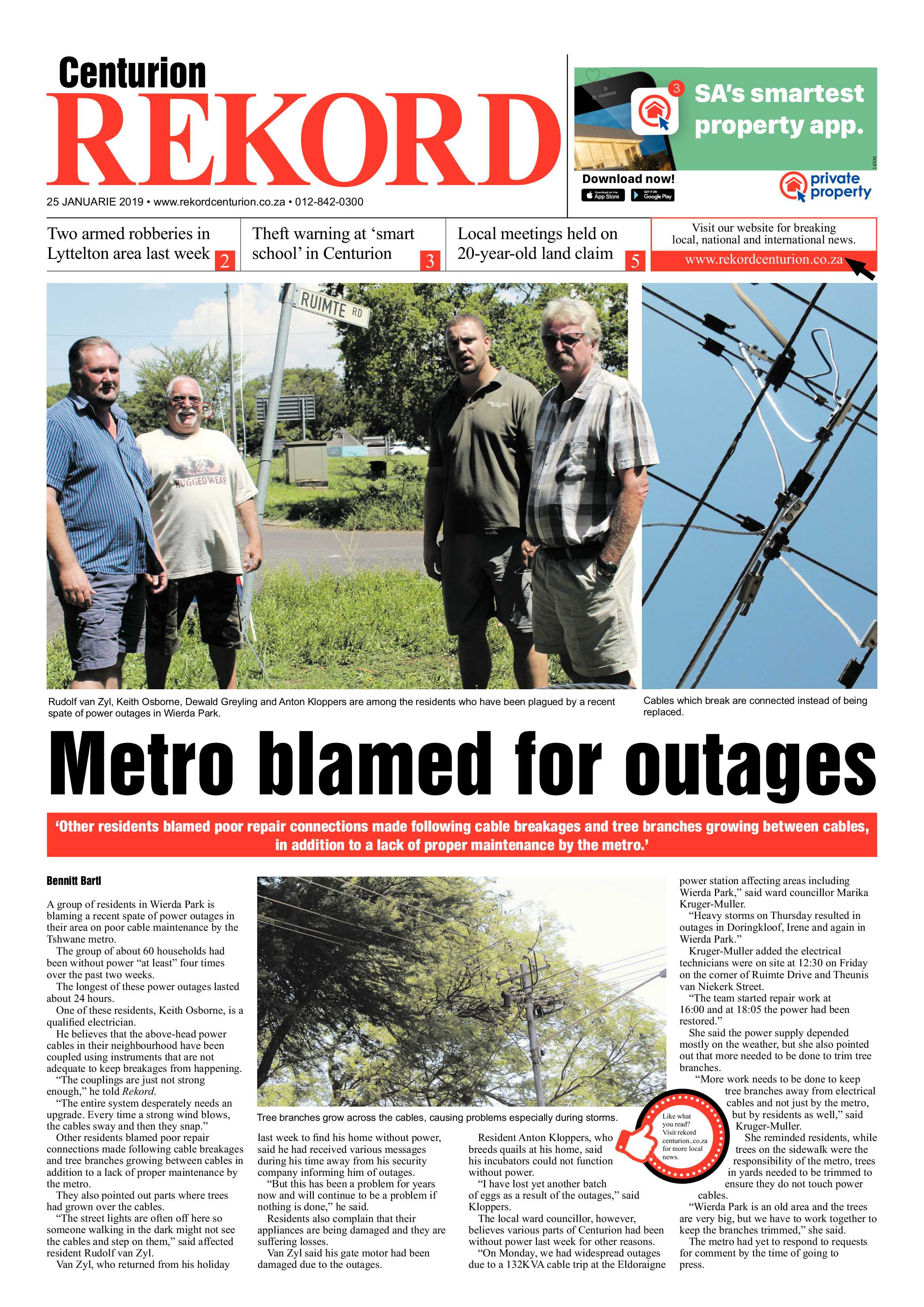 Rekord Centurion 25 January 2019 page 1