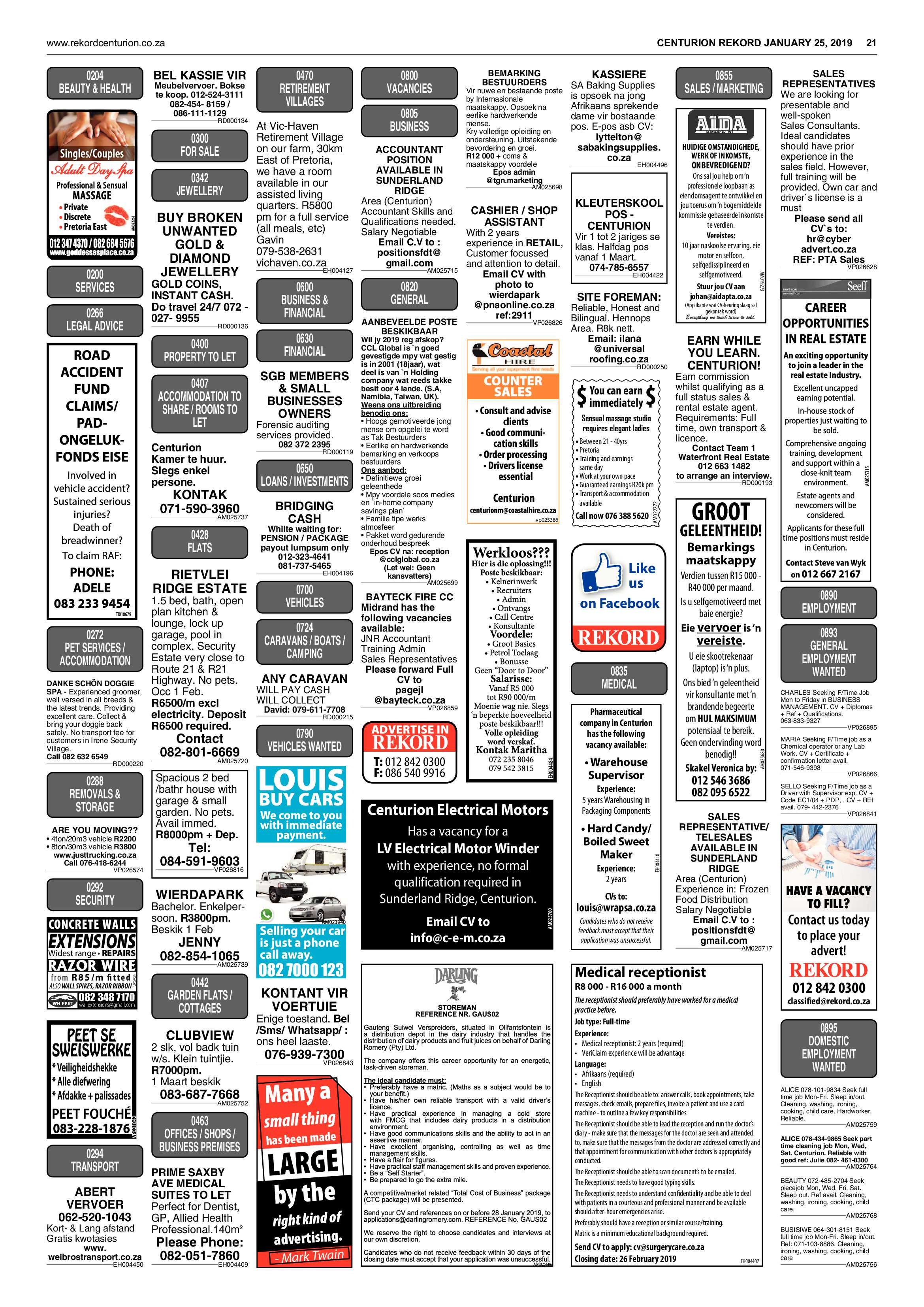 Rekord Centurion 25 January 2019 page 20