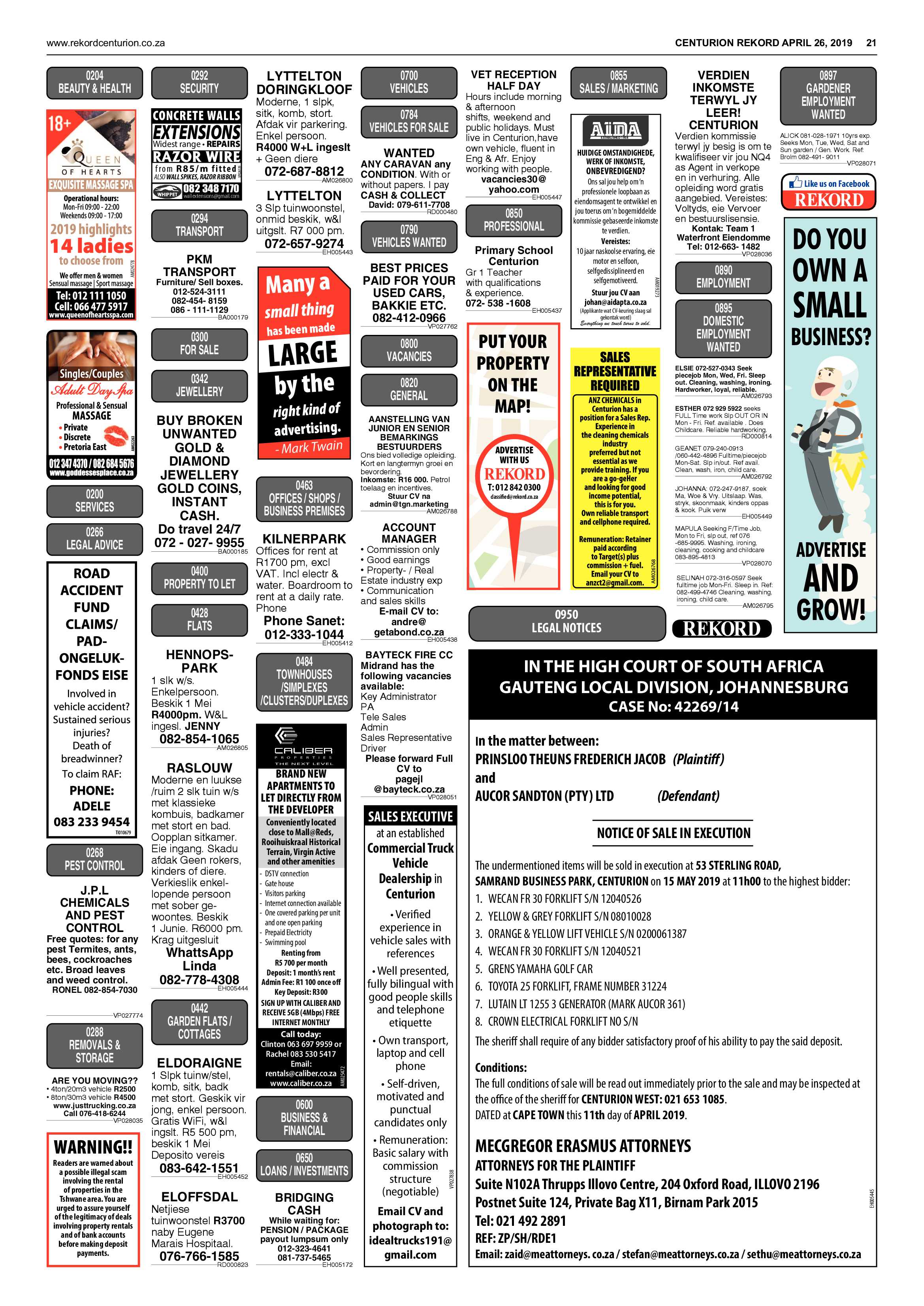 Rekord Centurion 26 April 2019 page 21
