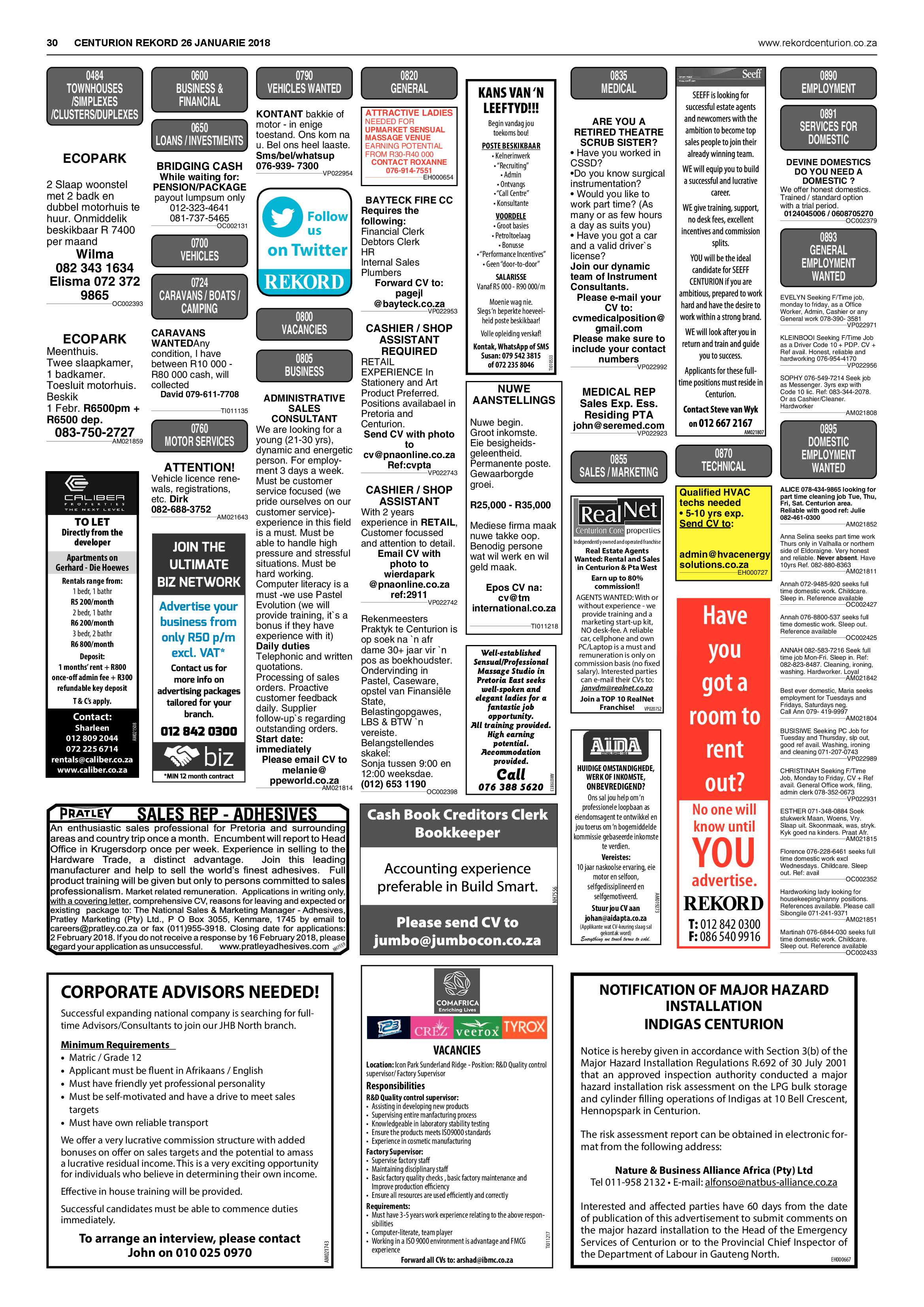 Rekord Centurion 26 January 2018 page 30