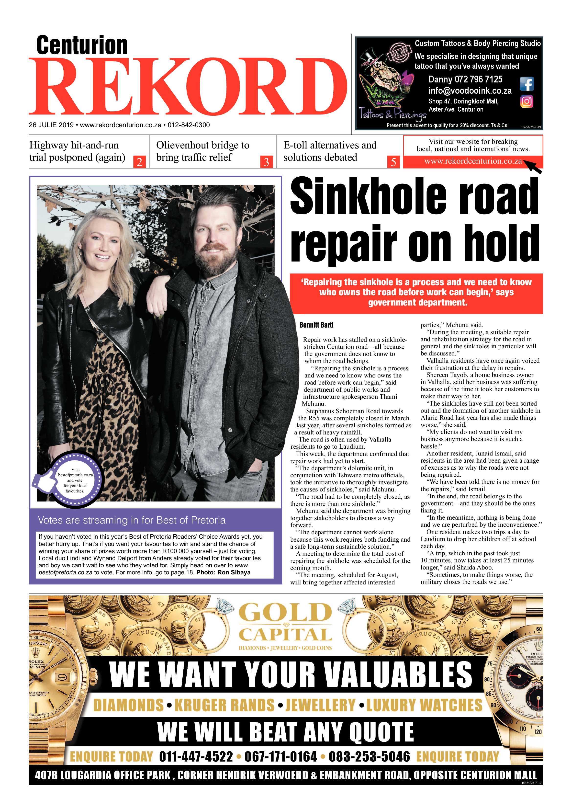 Rekord Centurion 26 July 2019 page 1