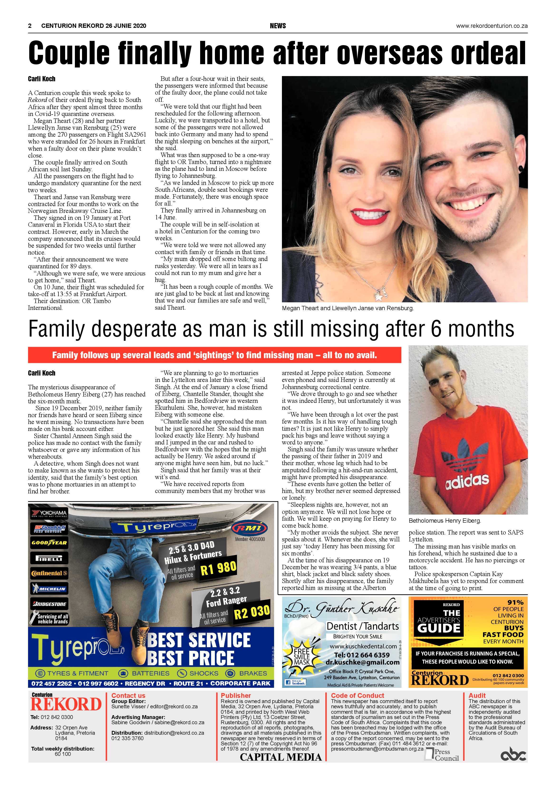 Rekord Centurion 26 June 2020 page 2