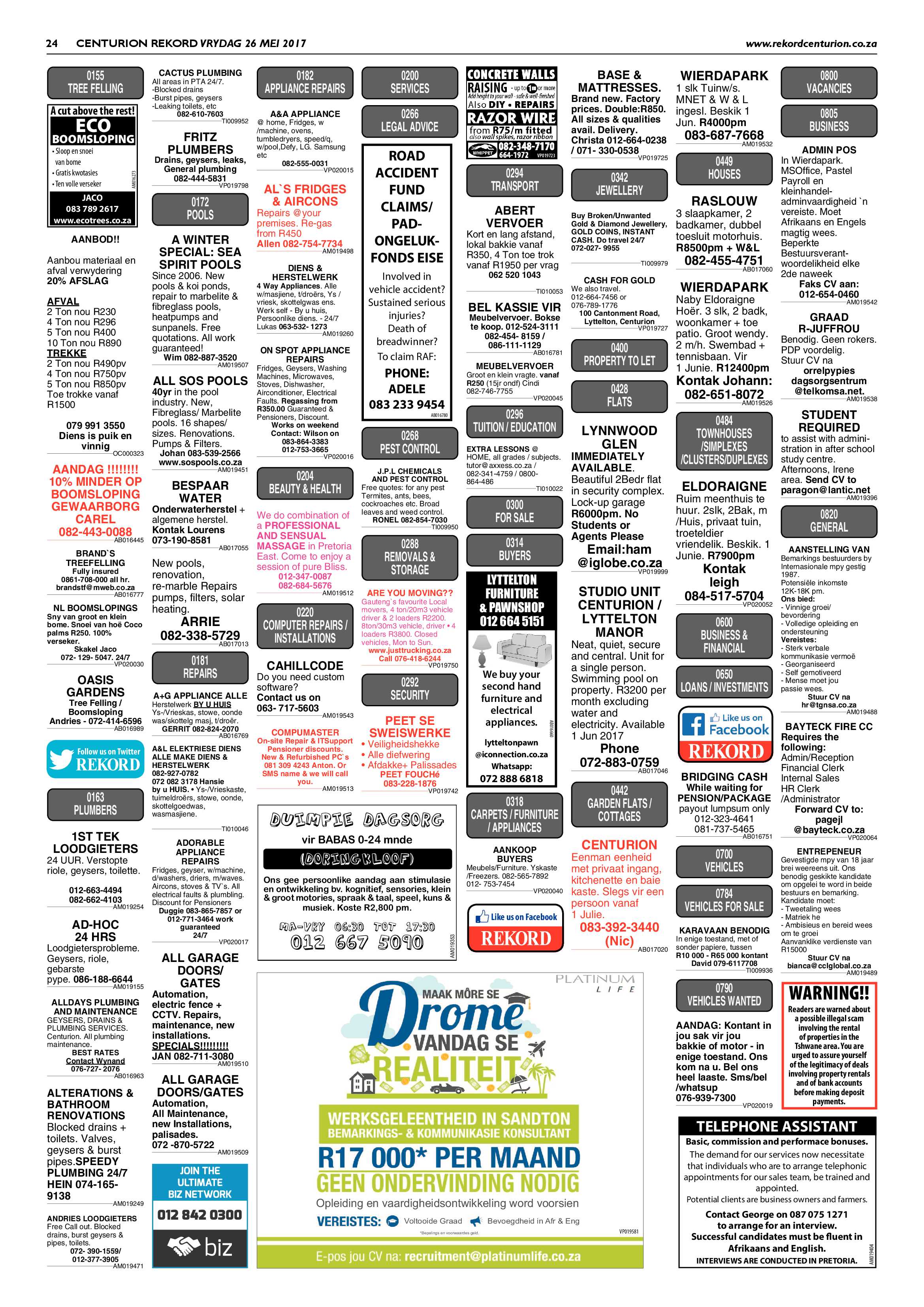 Rekord Centurion 26 May 2017 page 24
