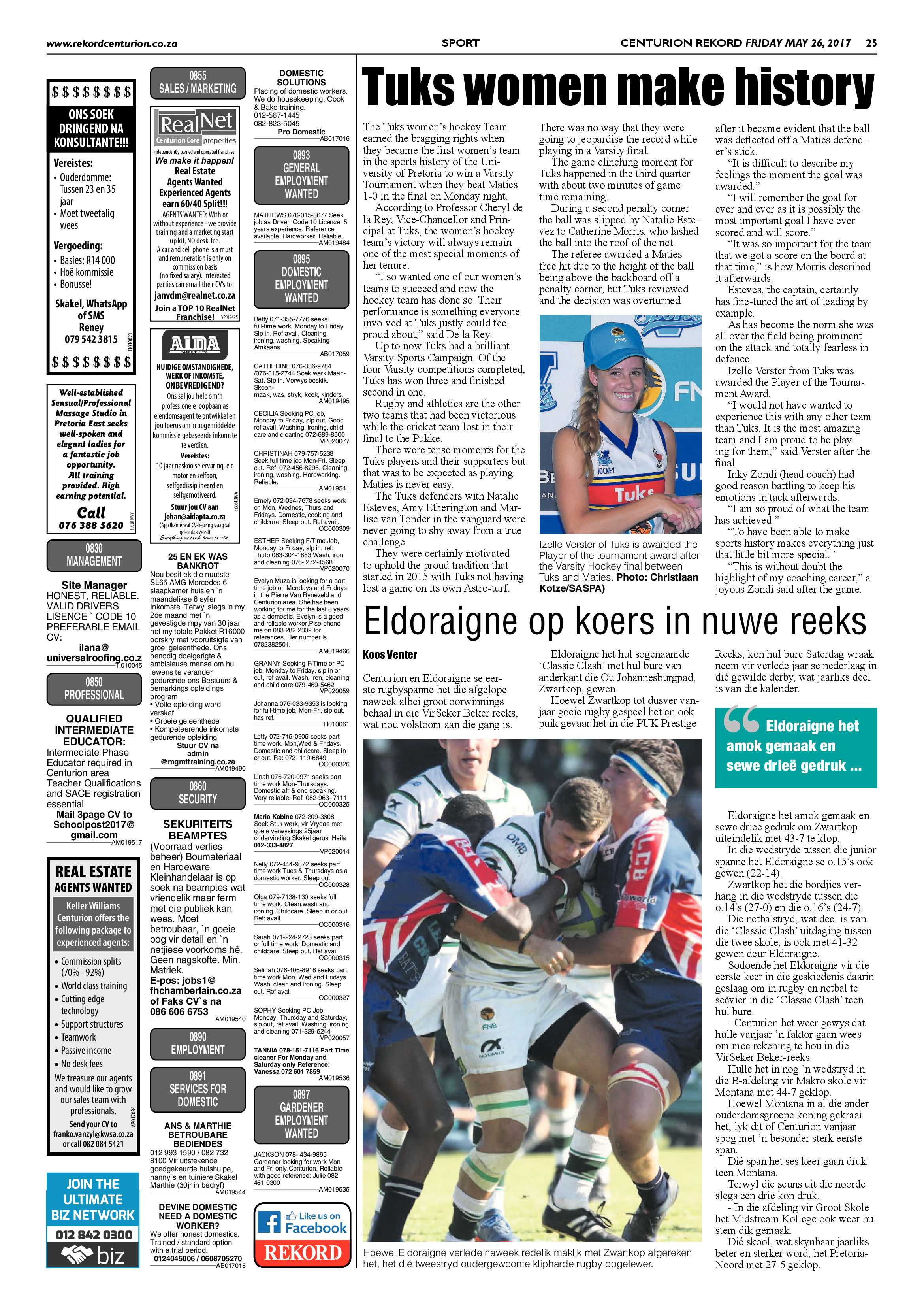 Rekord Centurion 26 May 2017 page 25