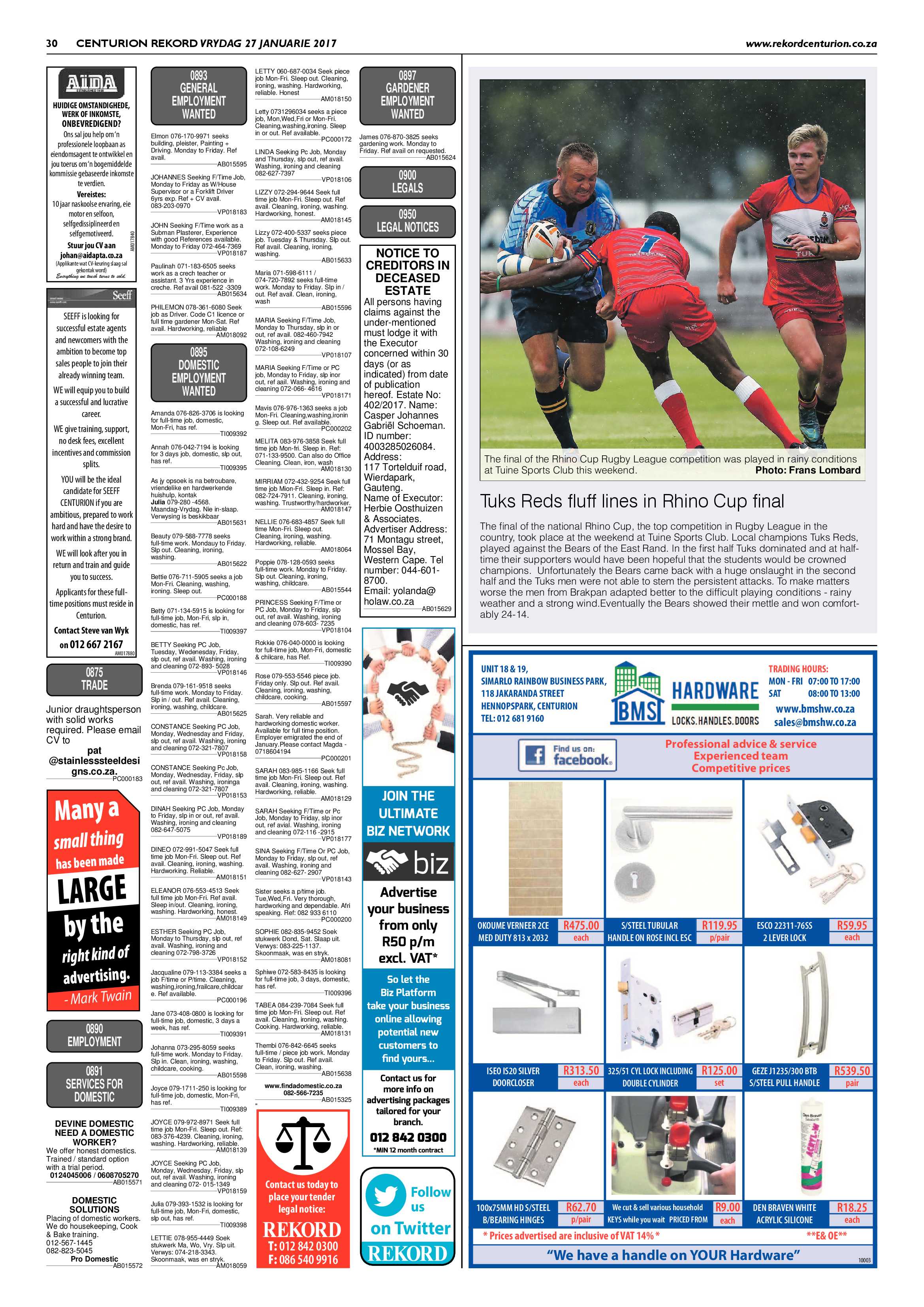Rekord Centurion 27 January 2017 page 30