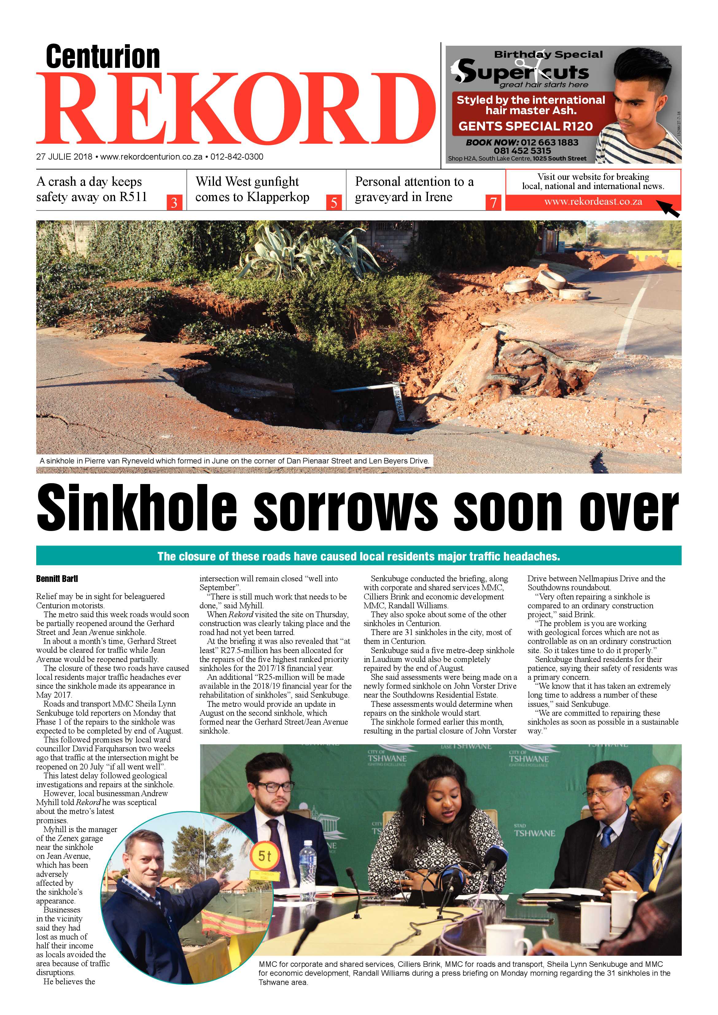 Rekord Centurion 27 July 2018 page 1
