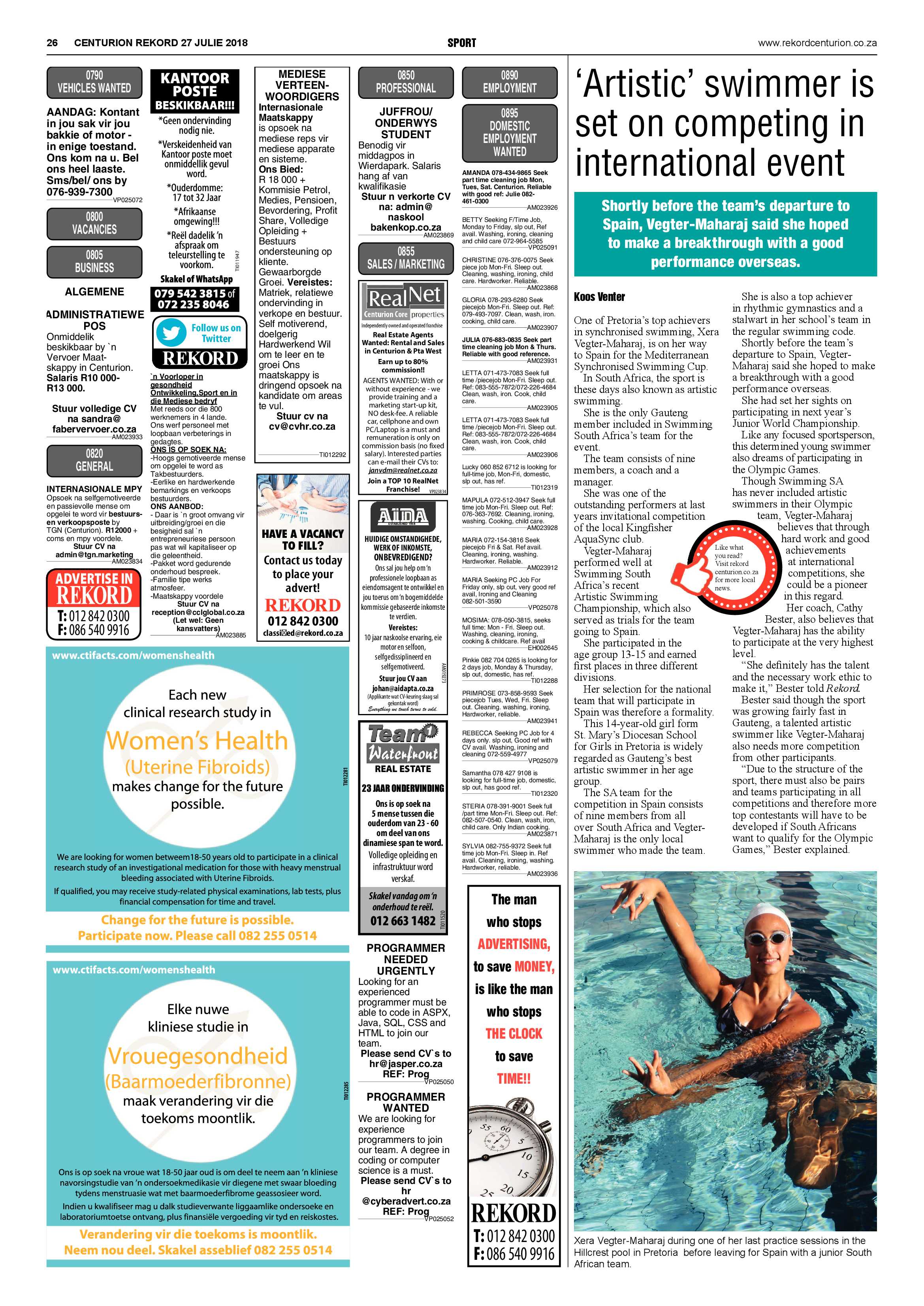 Rekord Centurion 27 July 2018 page 26