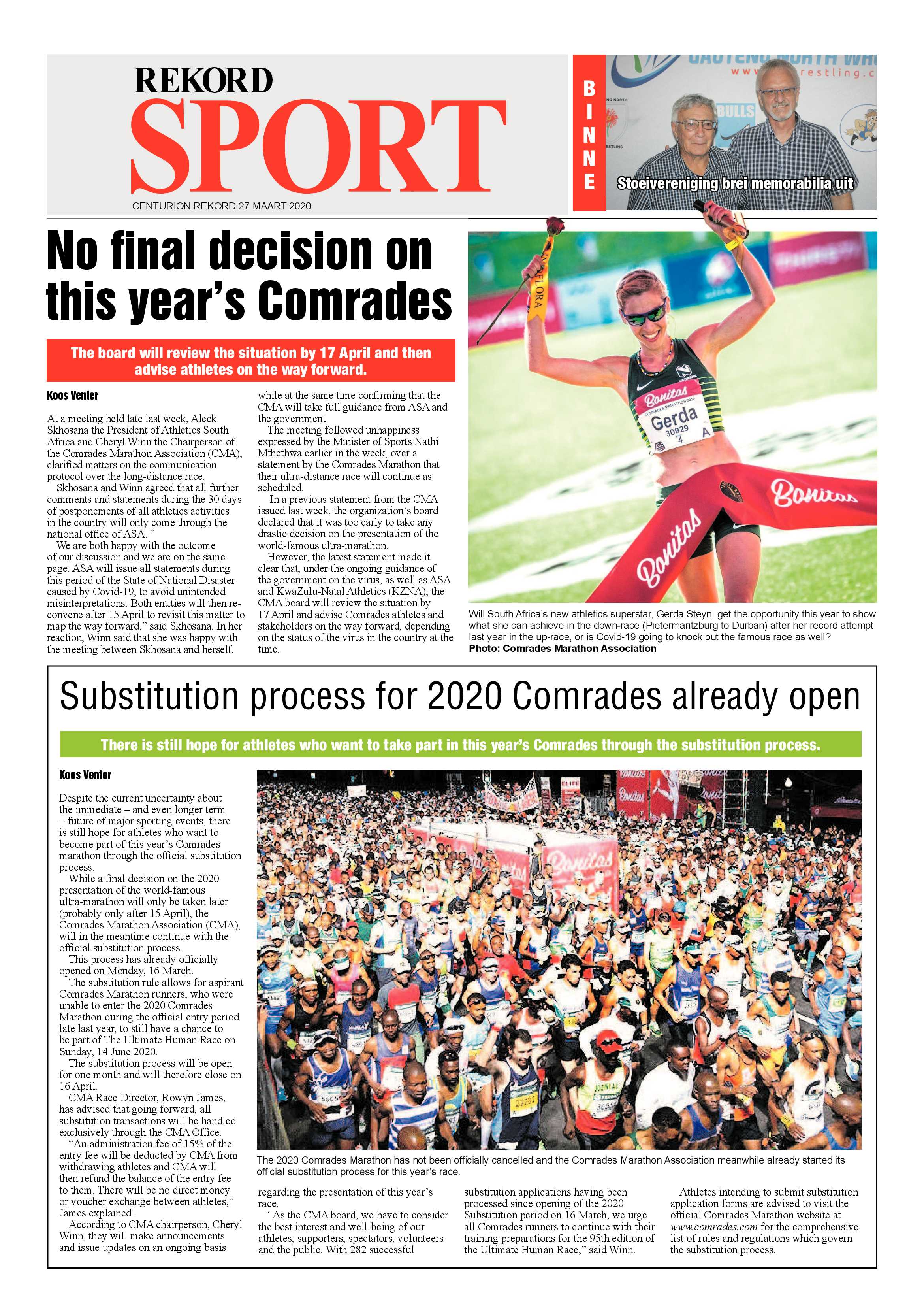 Rekord Centurion 27 March 2020 page 20