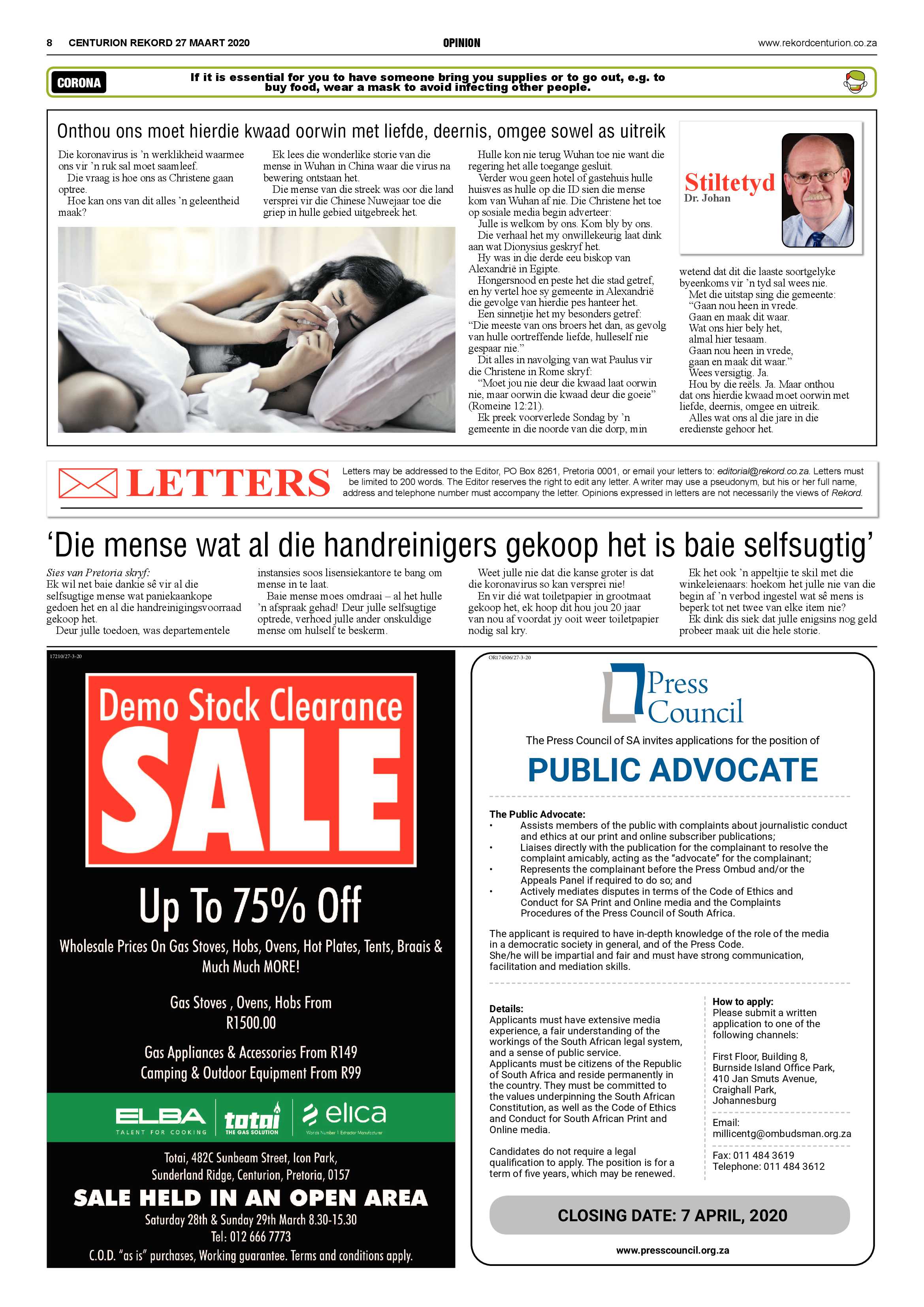 Rekord Centurion 27 March 2020 page 8