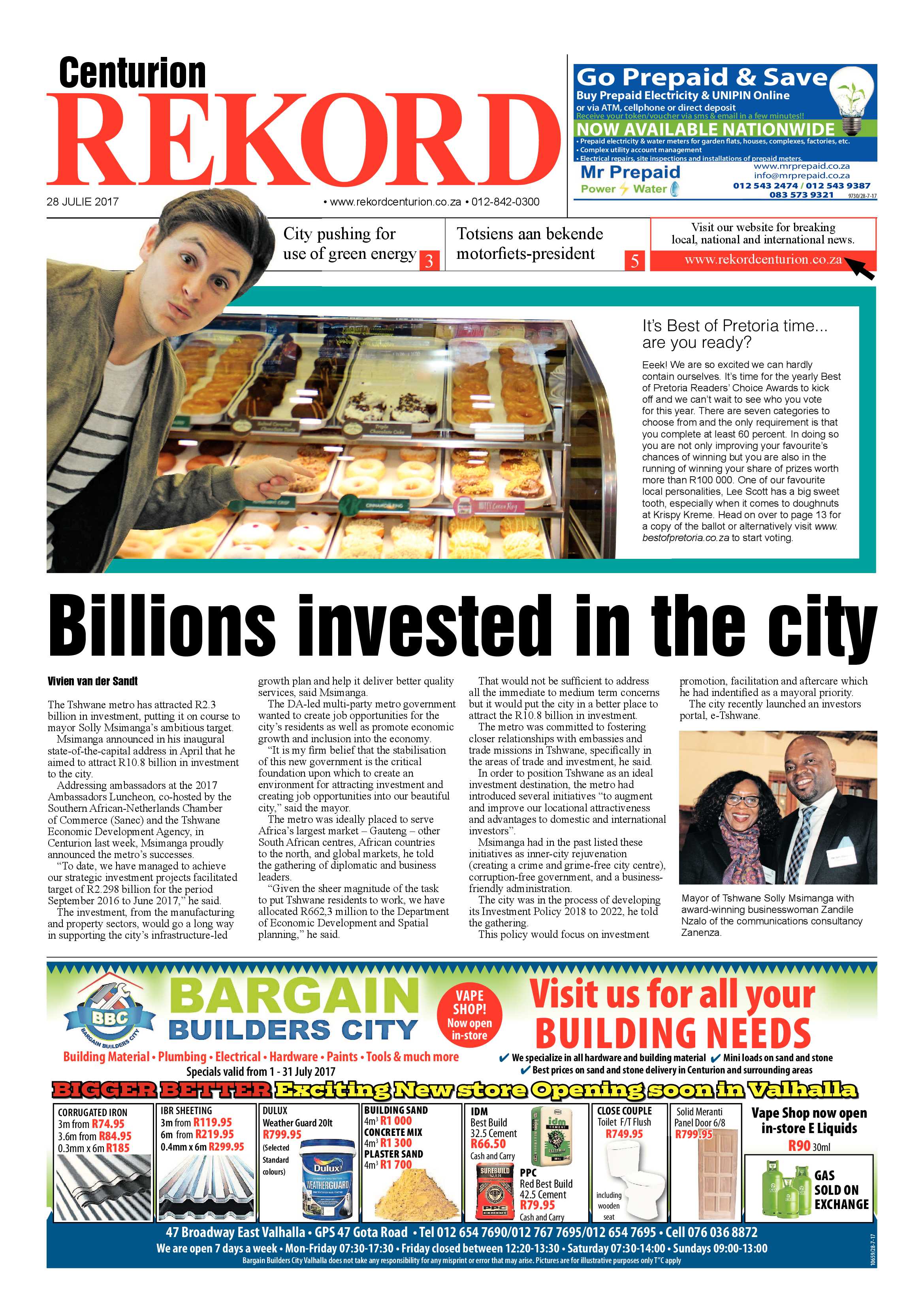 Rekord Centurion 28 July 2017 page 1