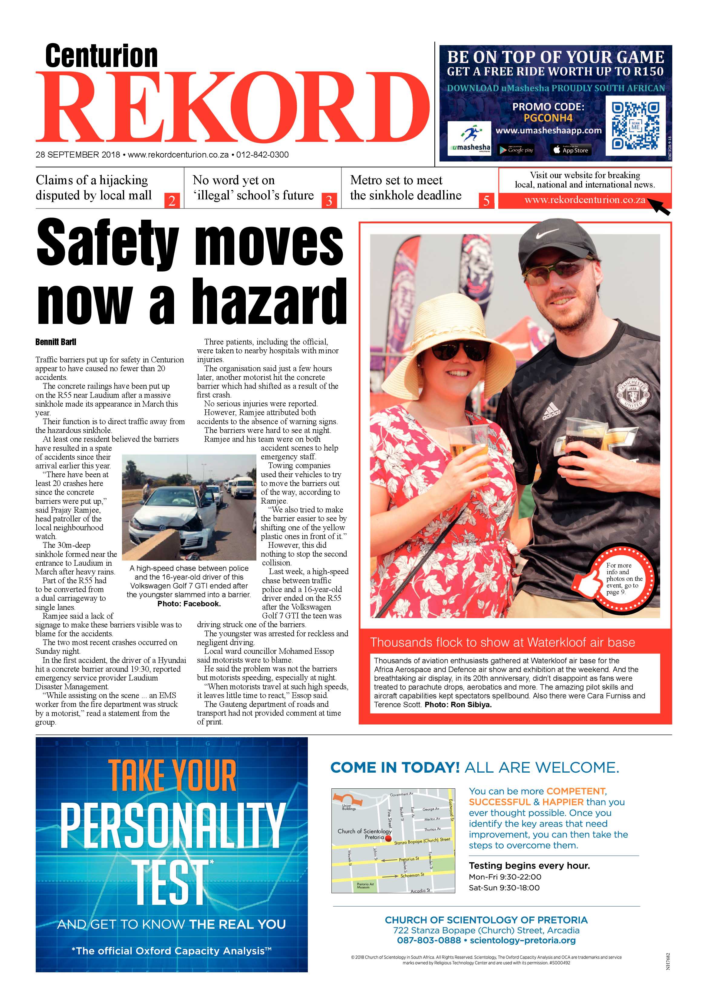 Rekord Centurion 28 September 2018 page 1