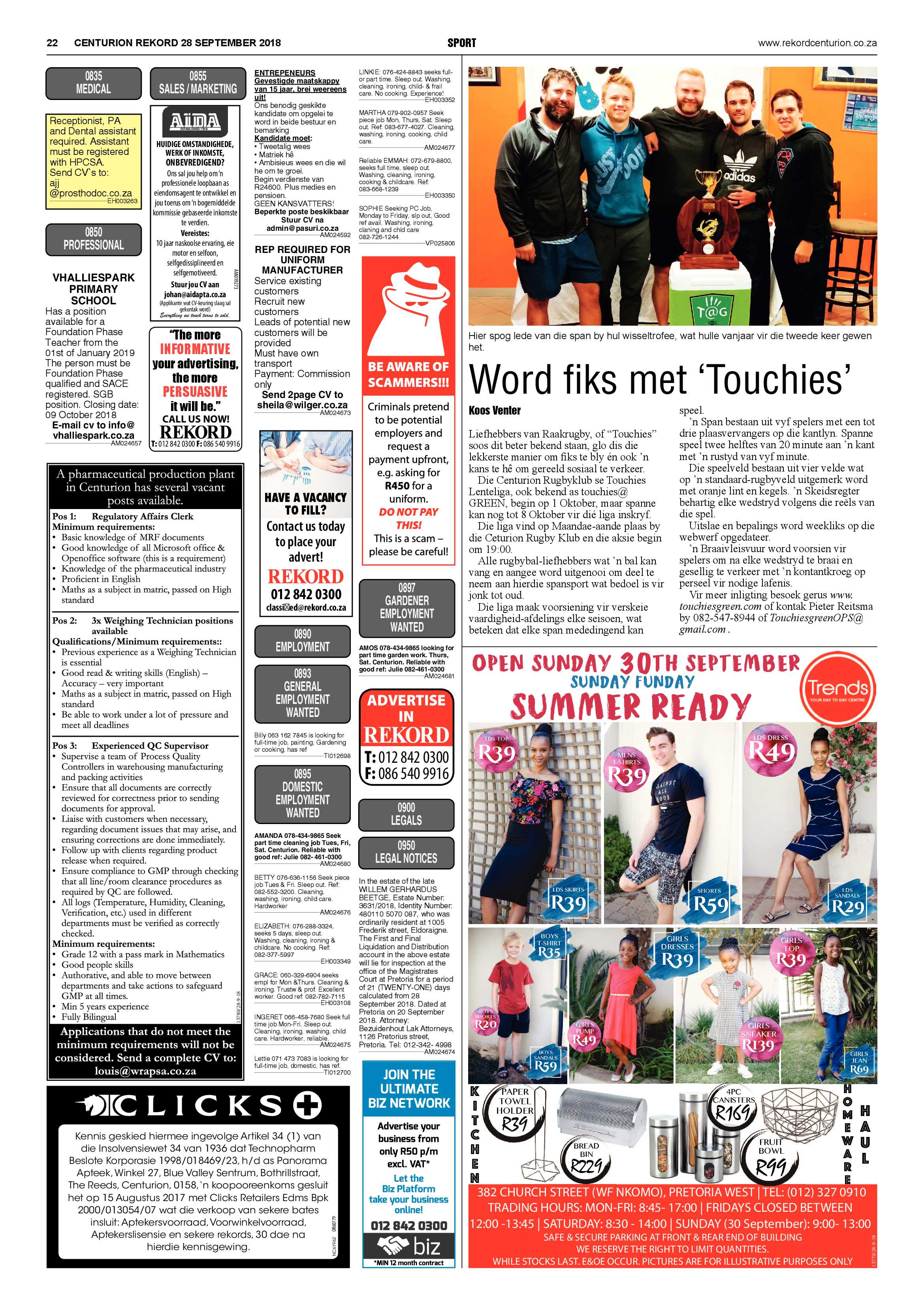 Rekord Centurion 28 September 2018 page 22