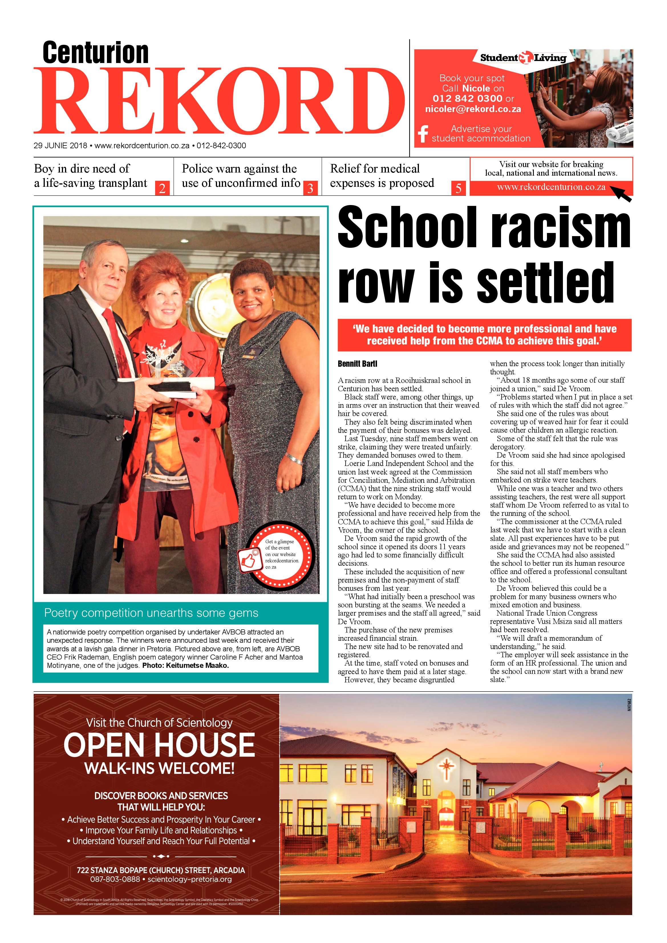 Rekord Centurion 29 June 2018 page 1