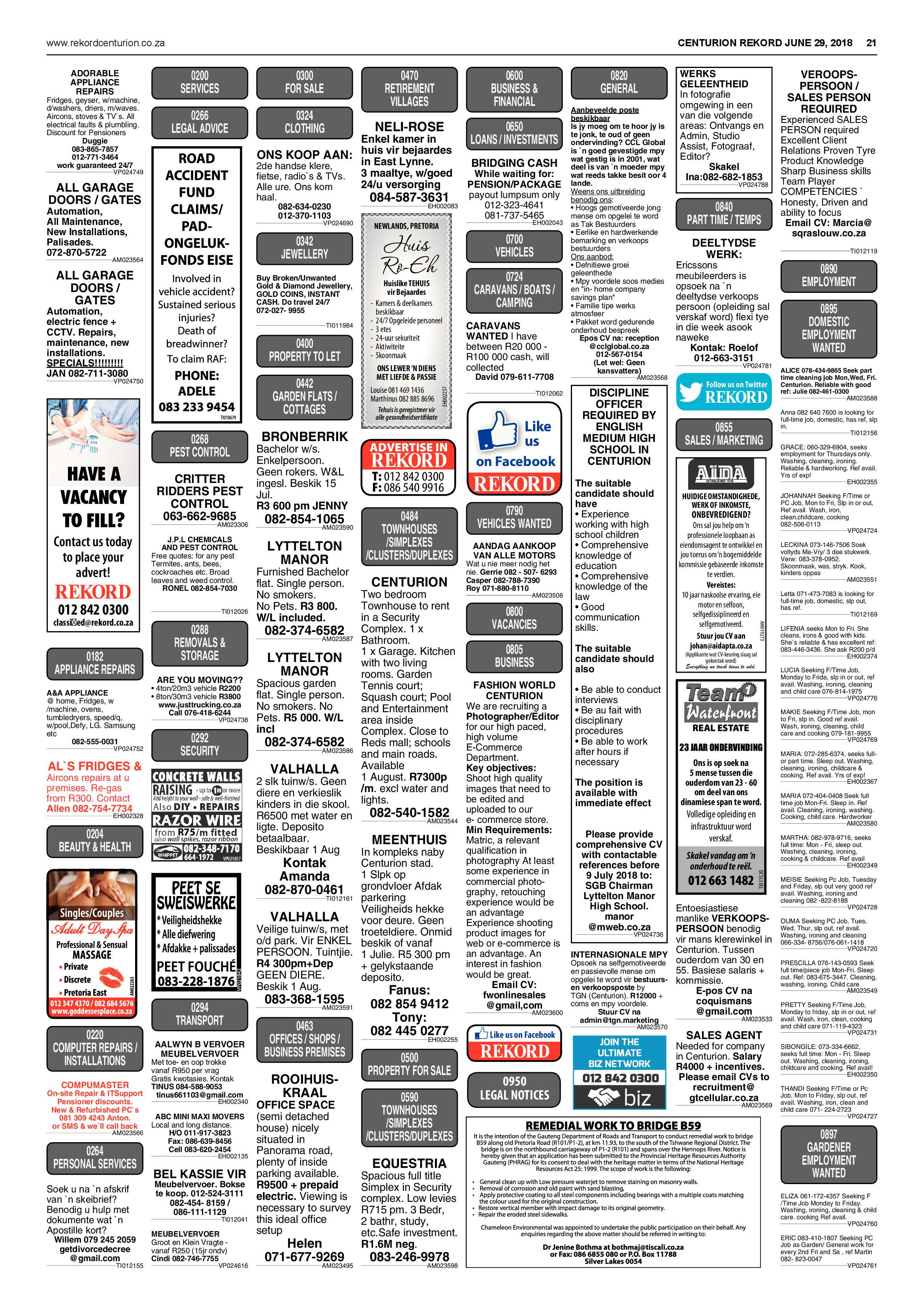 Rekord Centurion 29 June 2018 page 21