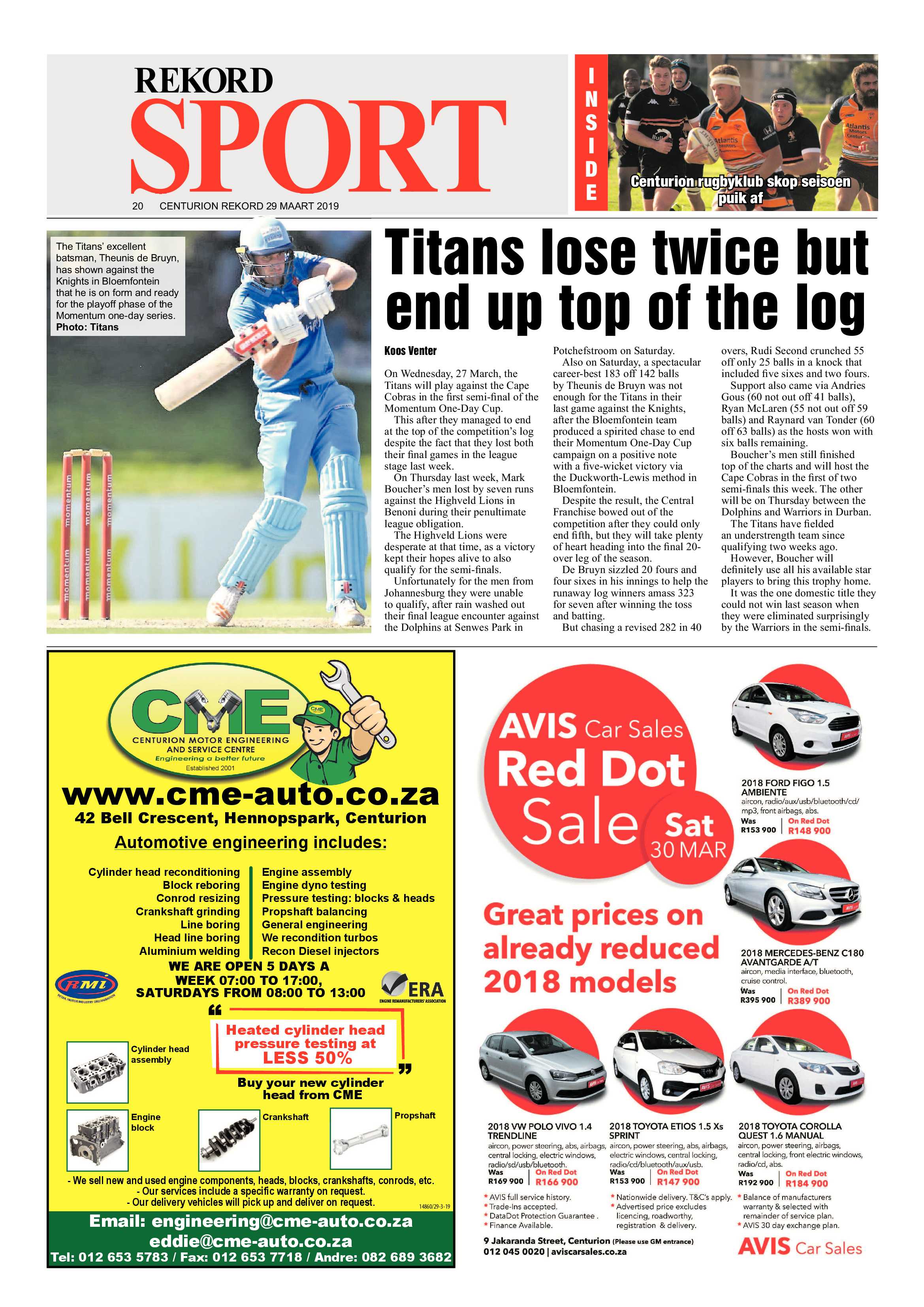 Rekord Centurion 29 March 2019 page 20