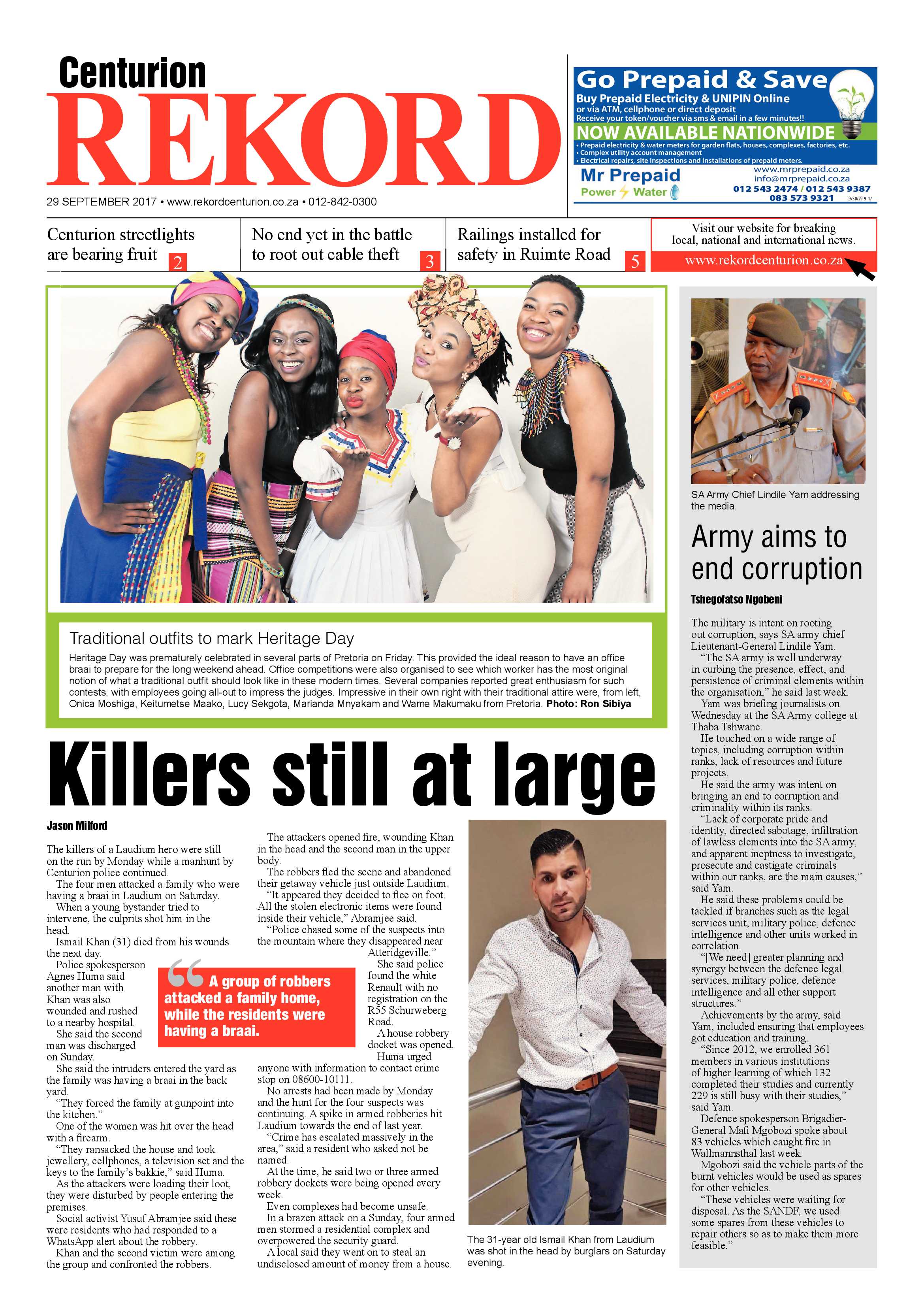 Rekord Centurion 29 September 2017 page 1