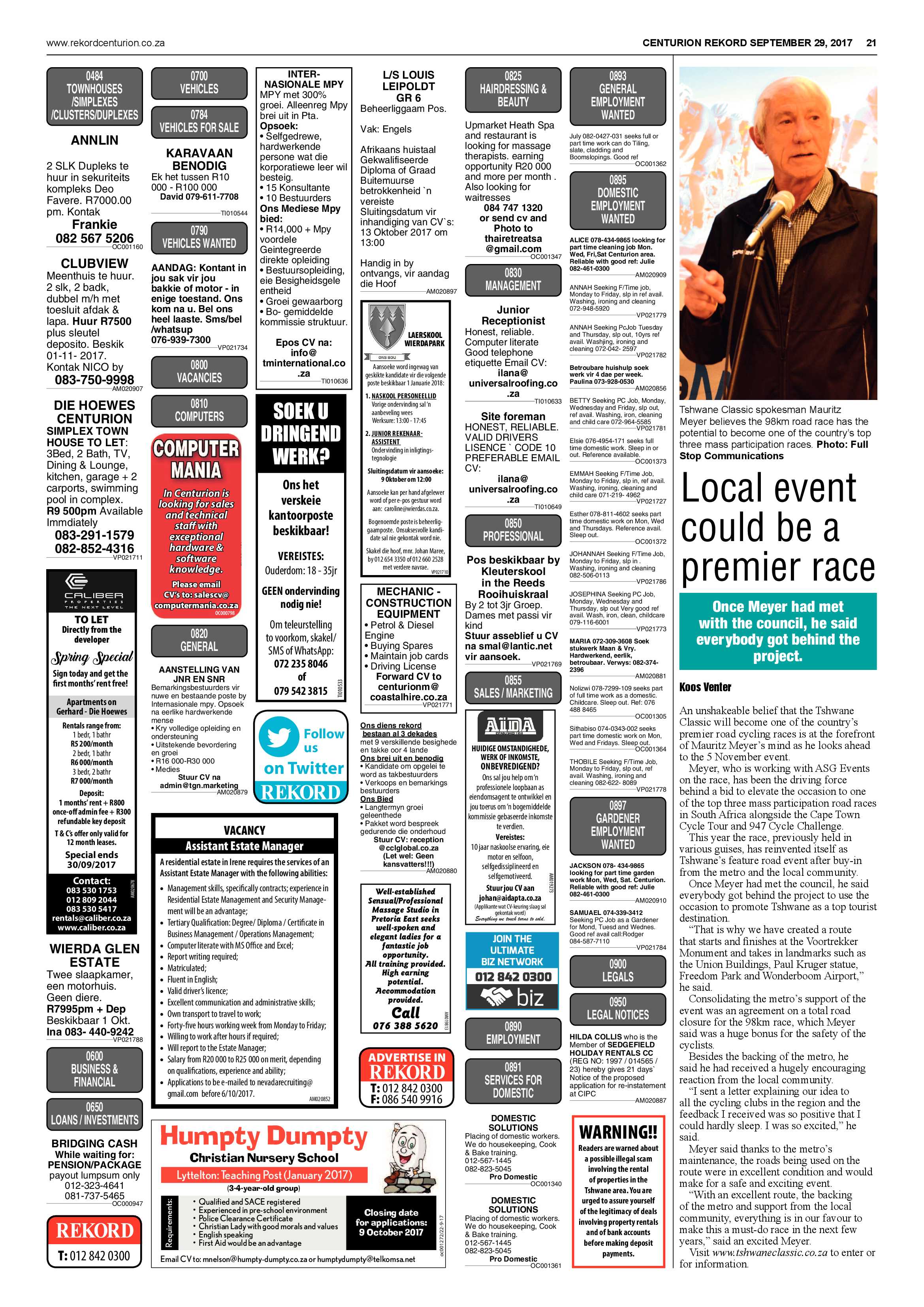 Rekord Centurion 29 September 2017 page 21