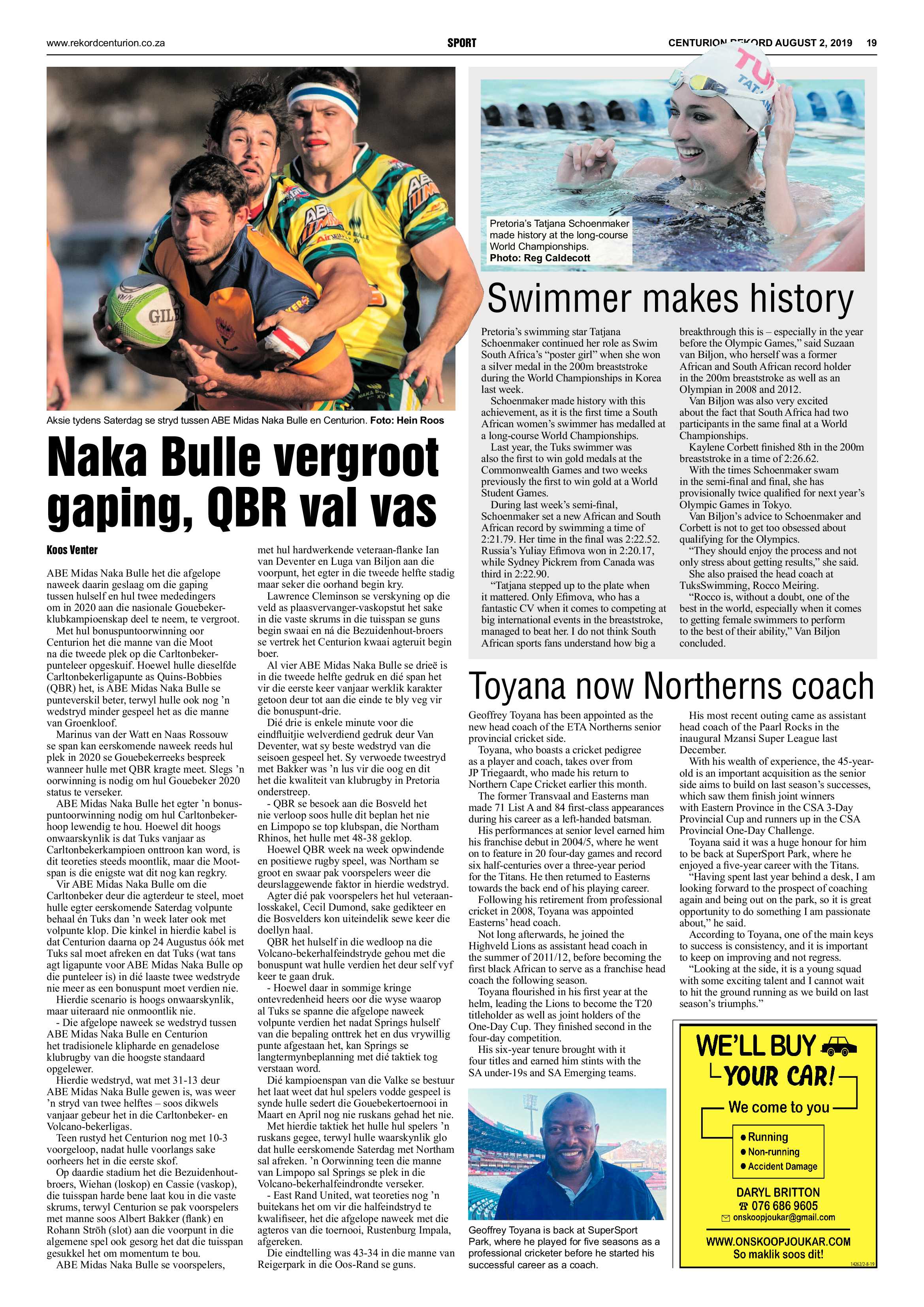 Rekord Centurion 2 August 2019 page 19